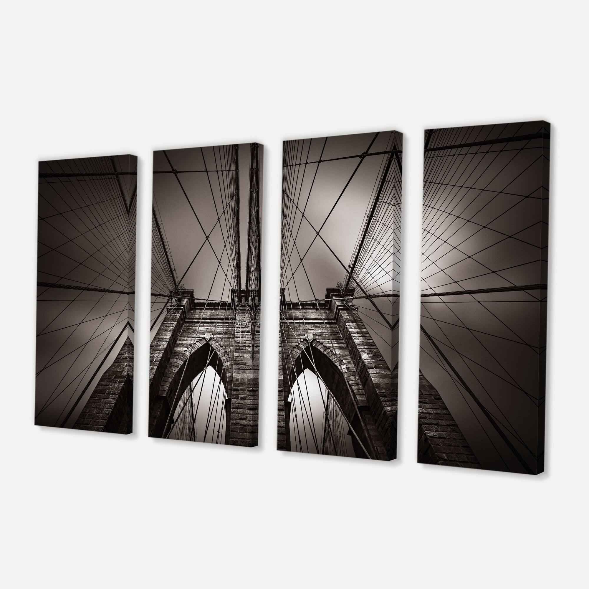 Designart - Brooklyn Bridge in NYC USA - Extra Large Canvas Art Print