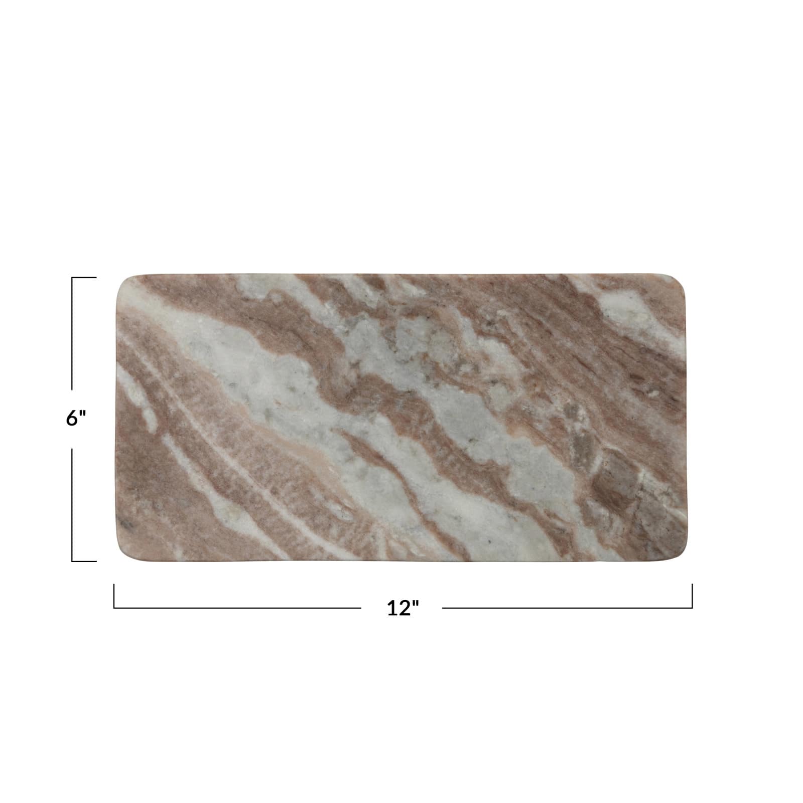 12&#x22; Modern Marble Serving Board