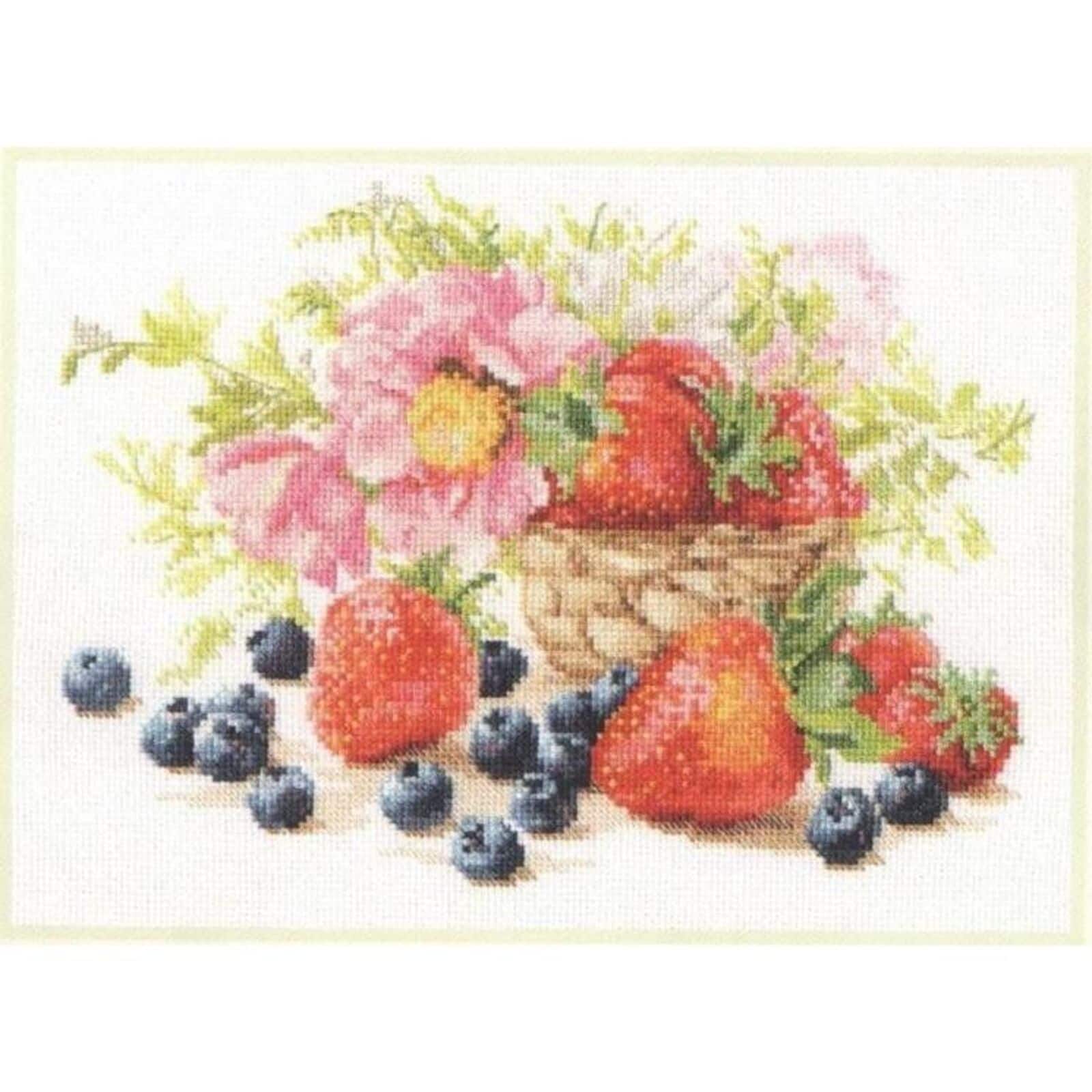 Alisa Strawberries Cross Stitch Kit