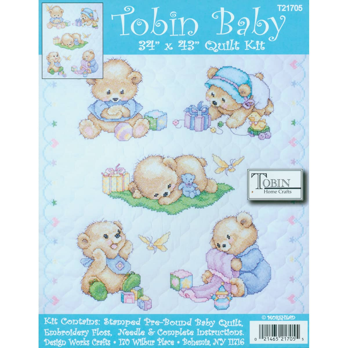 Tobin Baby Bears Stamped Quilt Cross Stitch Kit Michaels