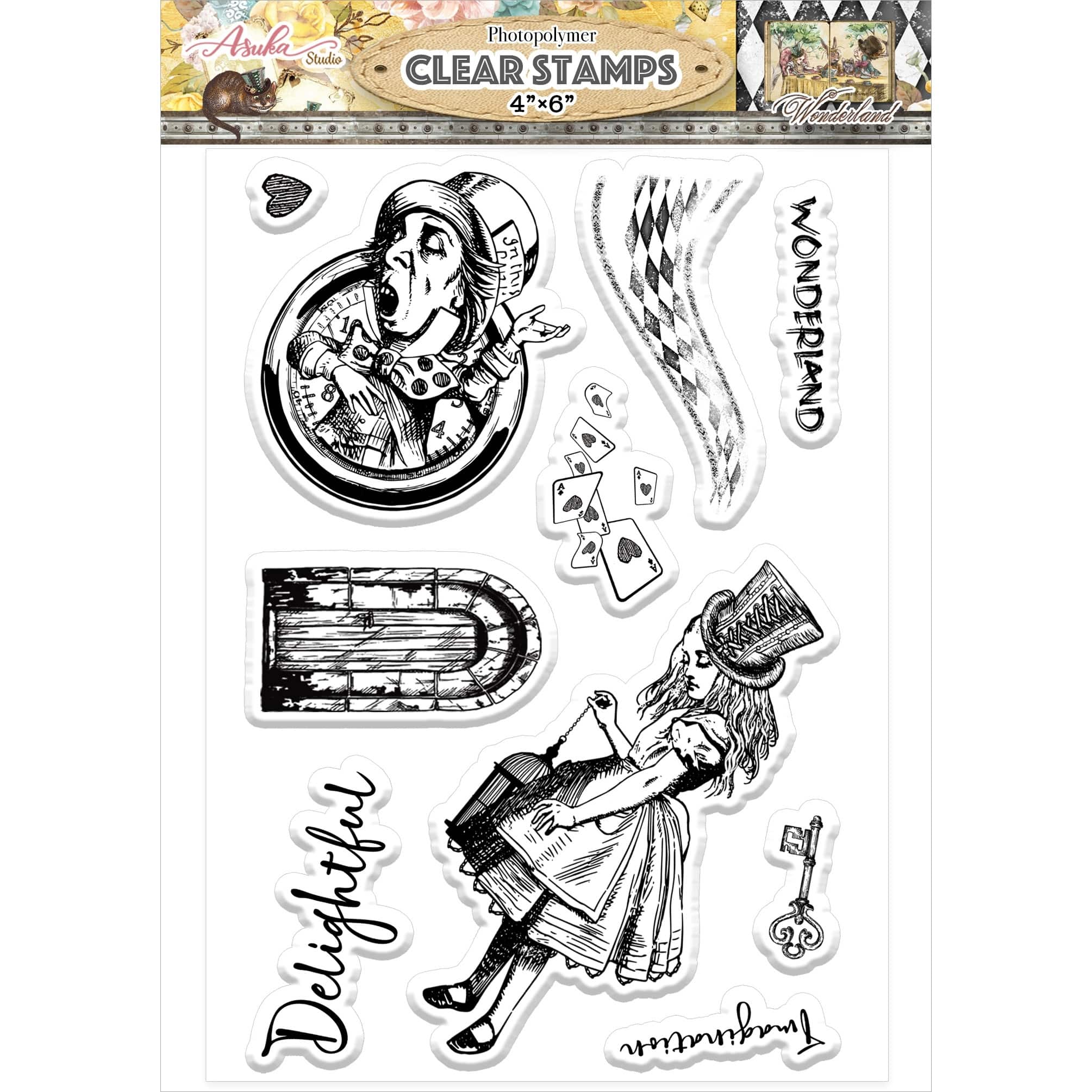 Asuka Studio Wonderland No.1 Photopolymer Clear Stamp Set