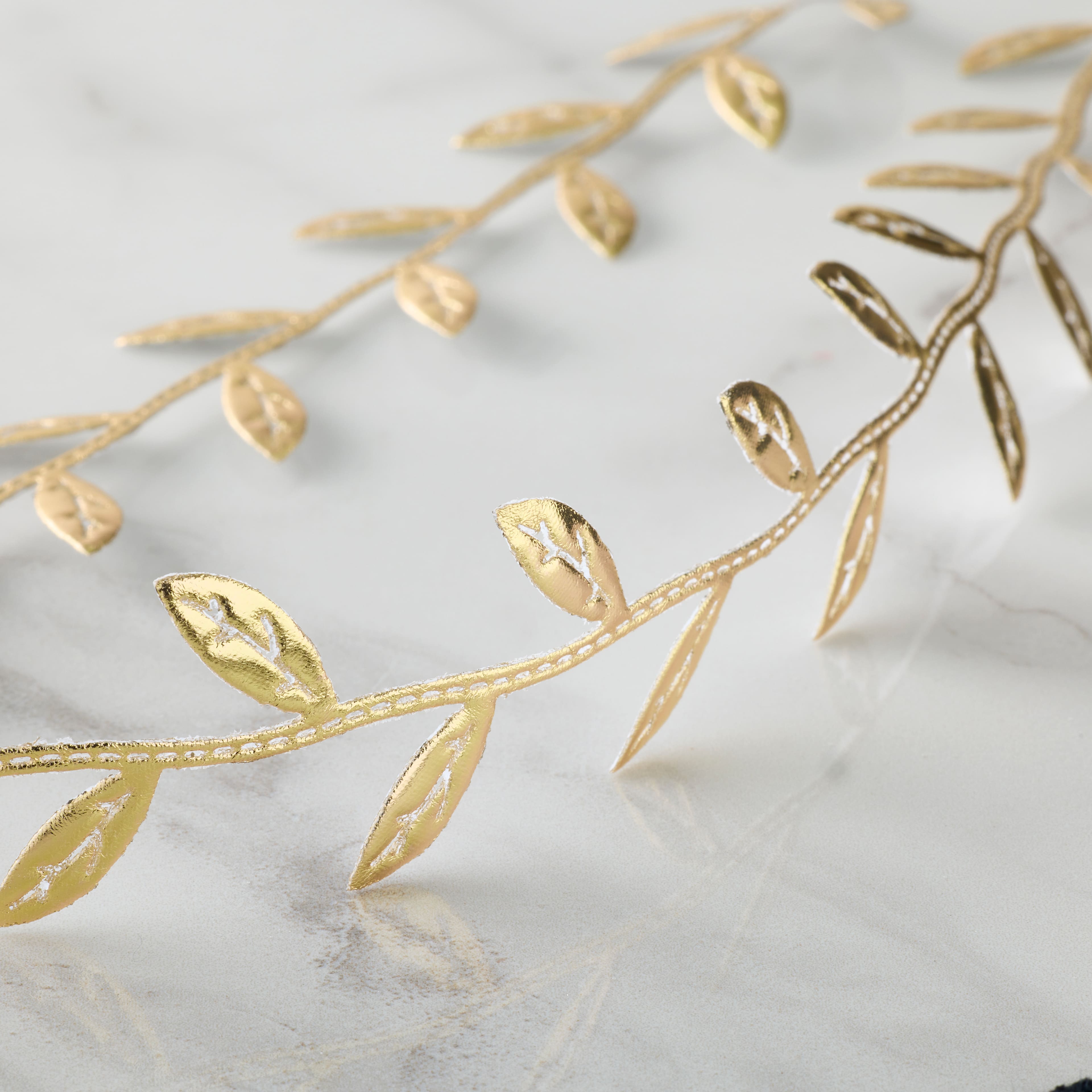 1&#x22; x 3yd. Gold Leaf Ribbon by Celebrate It&#xAE; Classic