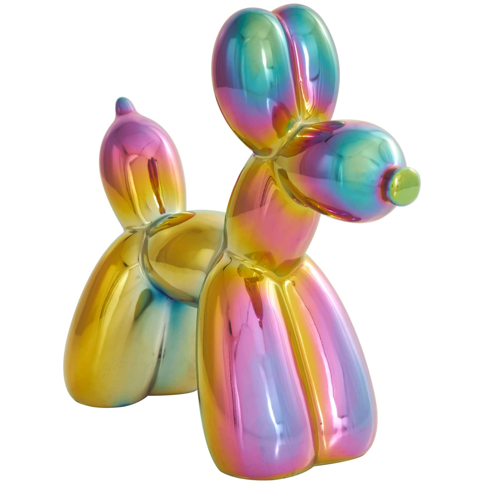 Multicolor Ceramic Dog Balloon Sculpture Set