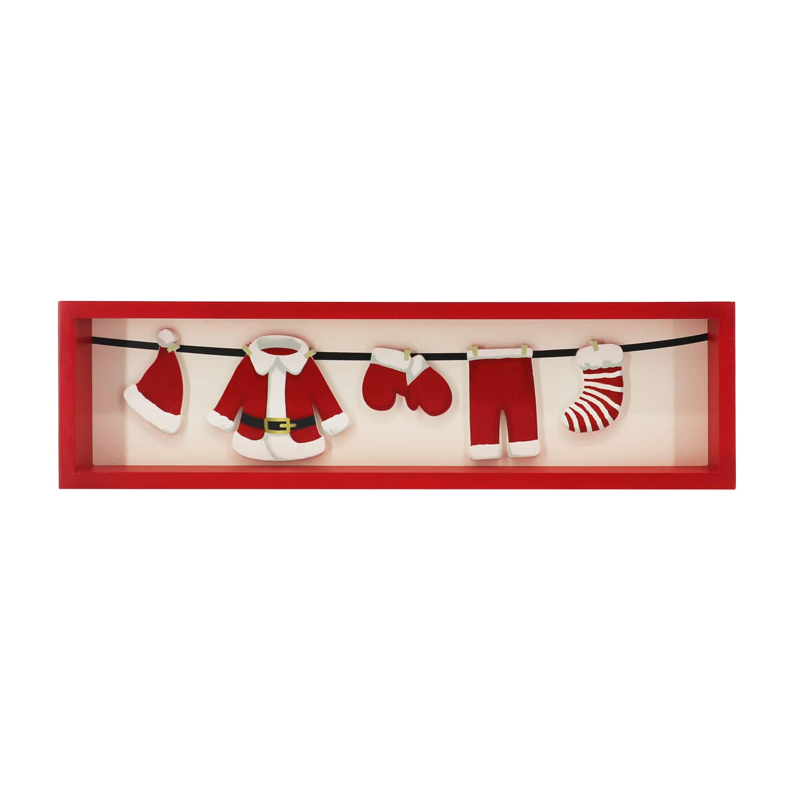 D&#xE9;coration de table avec corde &#xE0; linge du p&#xE8;re No&#xEB;l de 35,5&#xA0;cm d&#x2019;Ashland