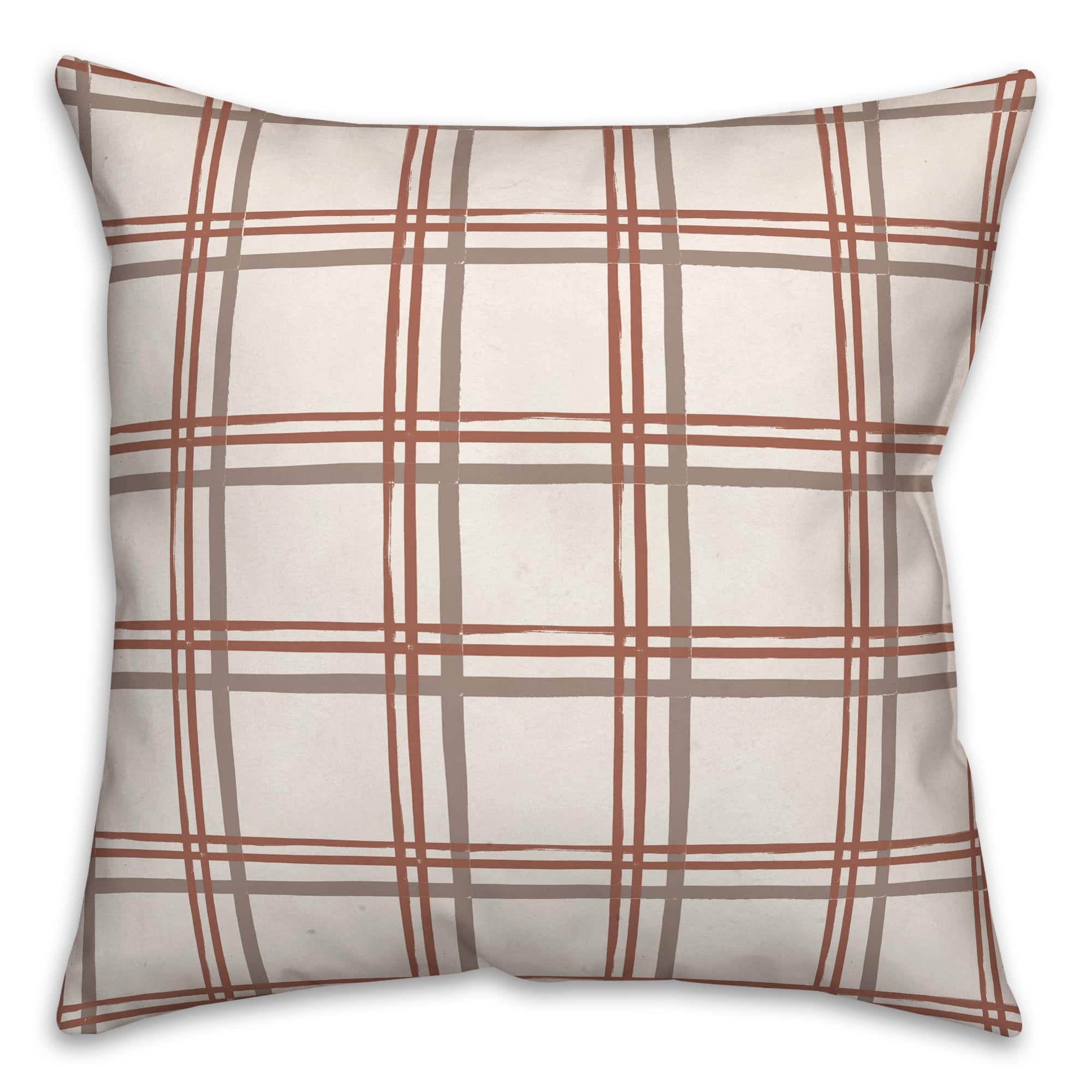 Holiday Plaid Throw Pillow