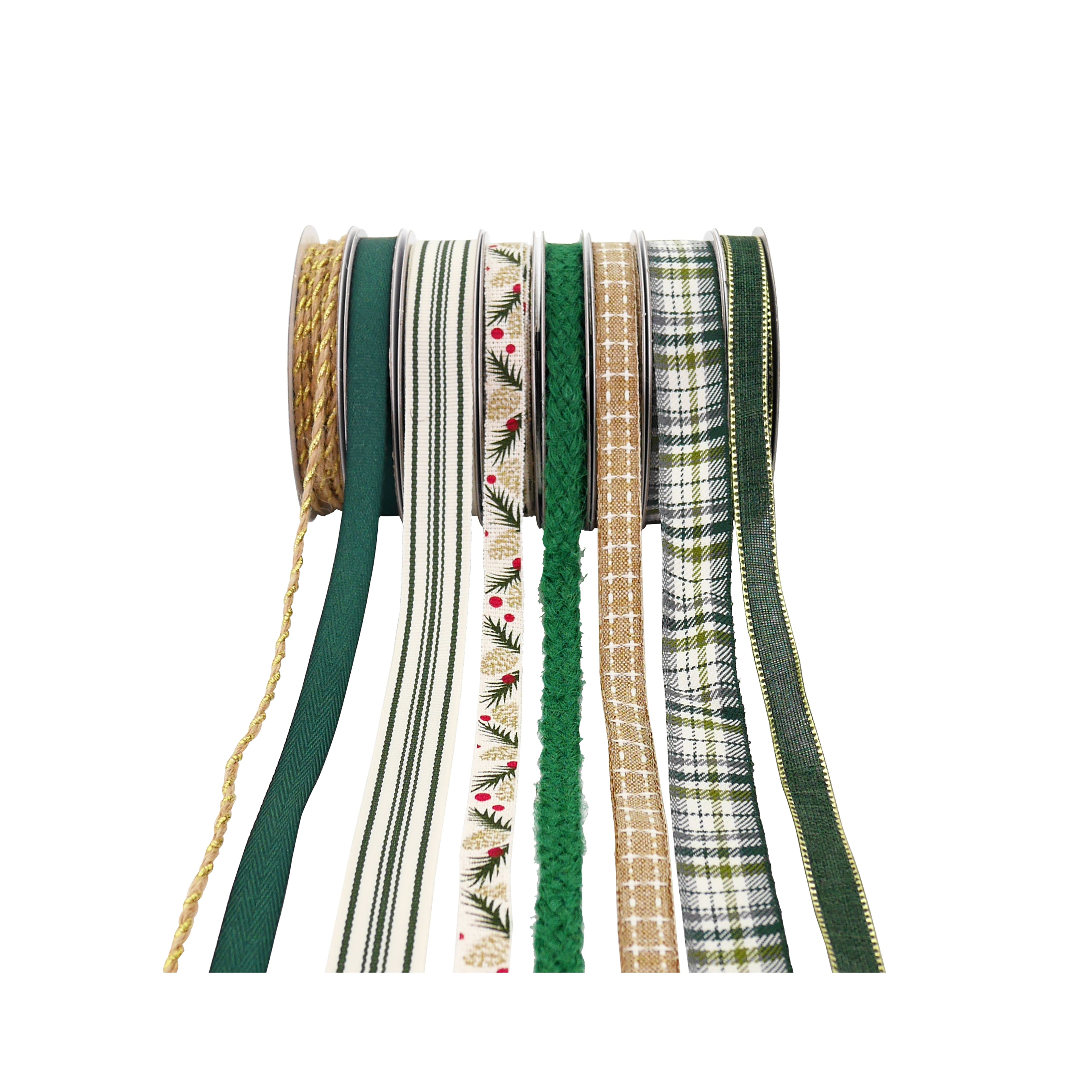 Green &#x26; Natural Christmas Value Pack Ribbon by Celebrate It&#xAE;