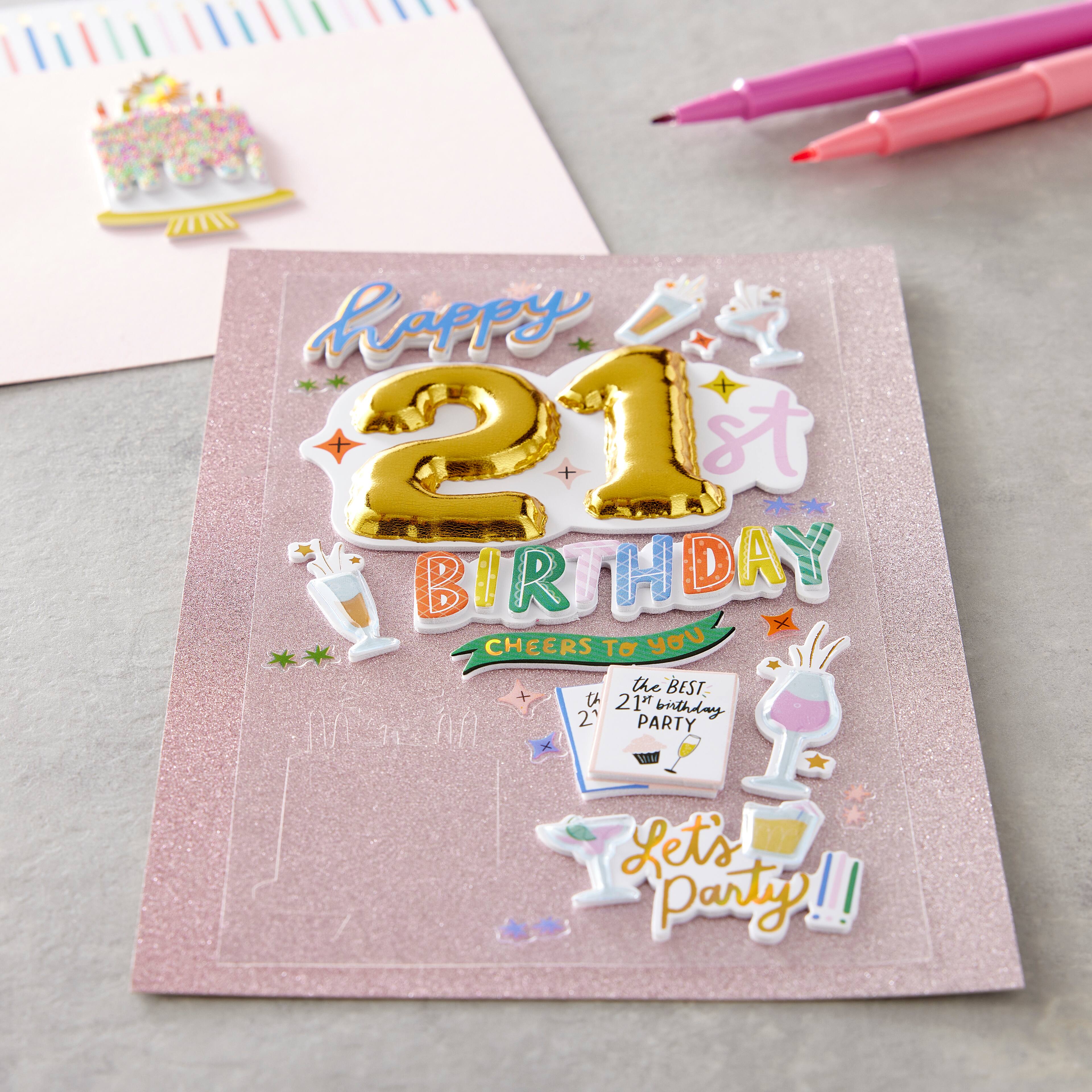 12 Pack: 21st Birthday Stickers by Recollections™