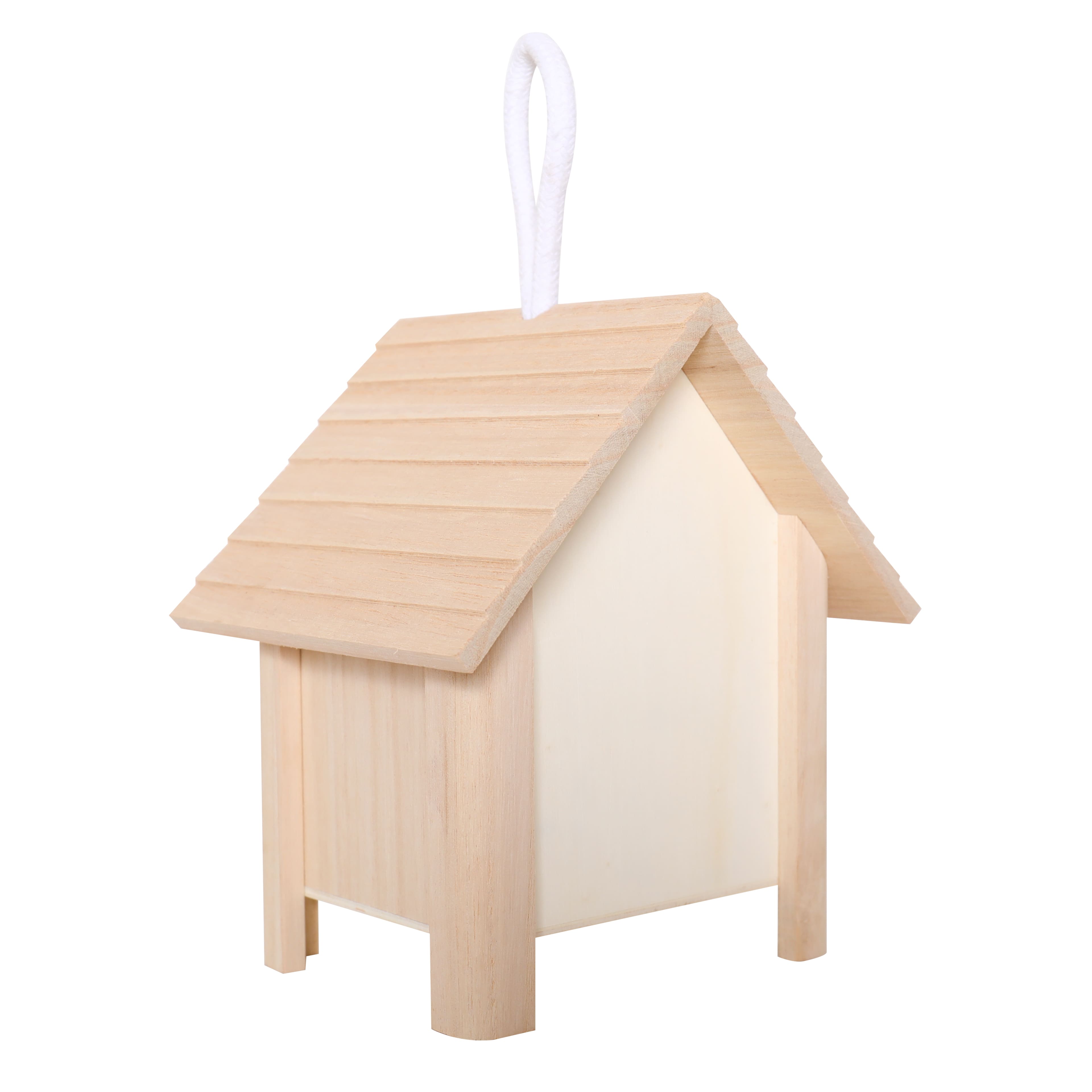 7&#x22; Unfinished Wood Flower Birdhouse by Make Market&#xAE;