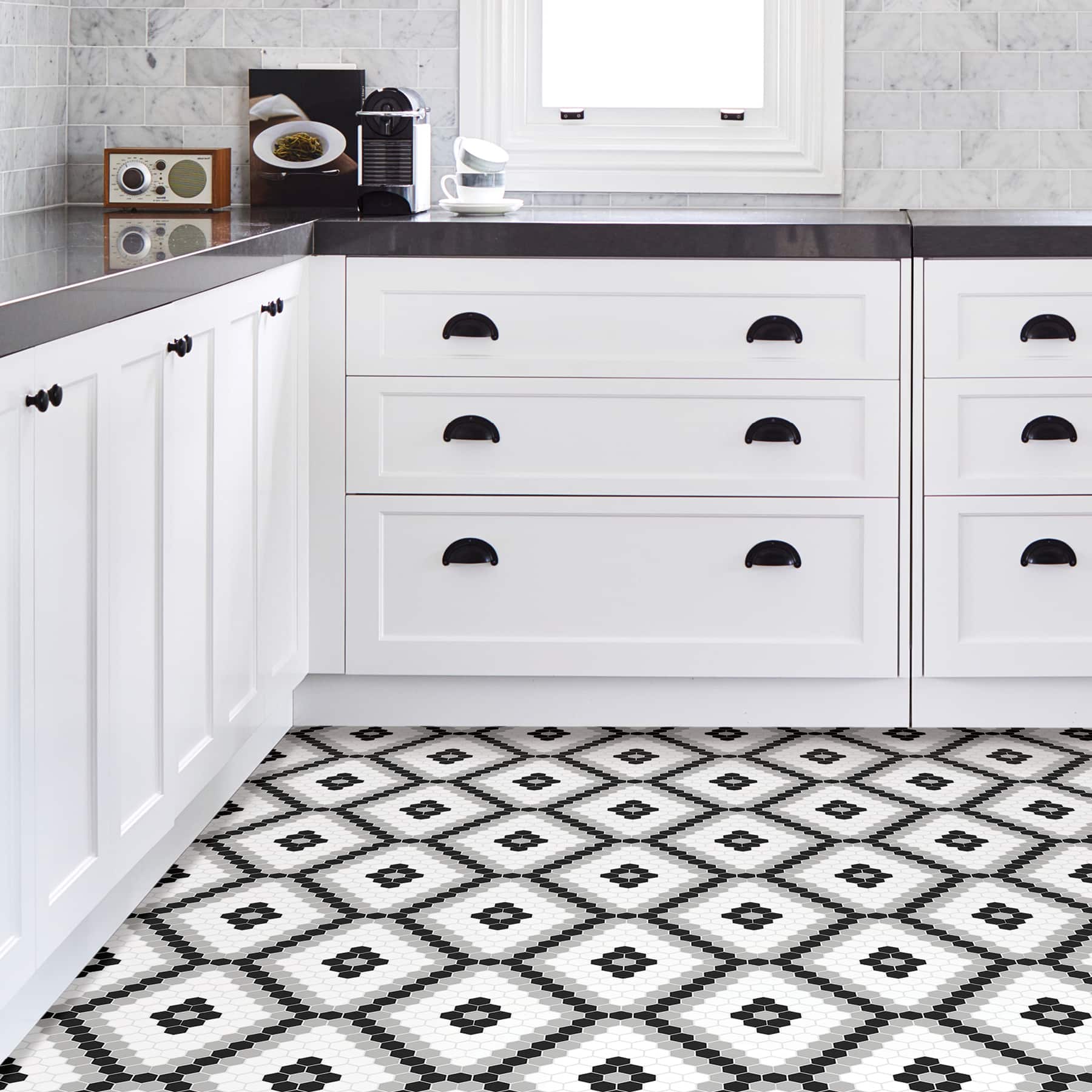 FloorPops Leyton Peel &#x26; Stick Floor Tiles