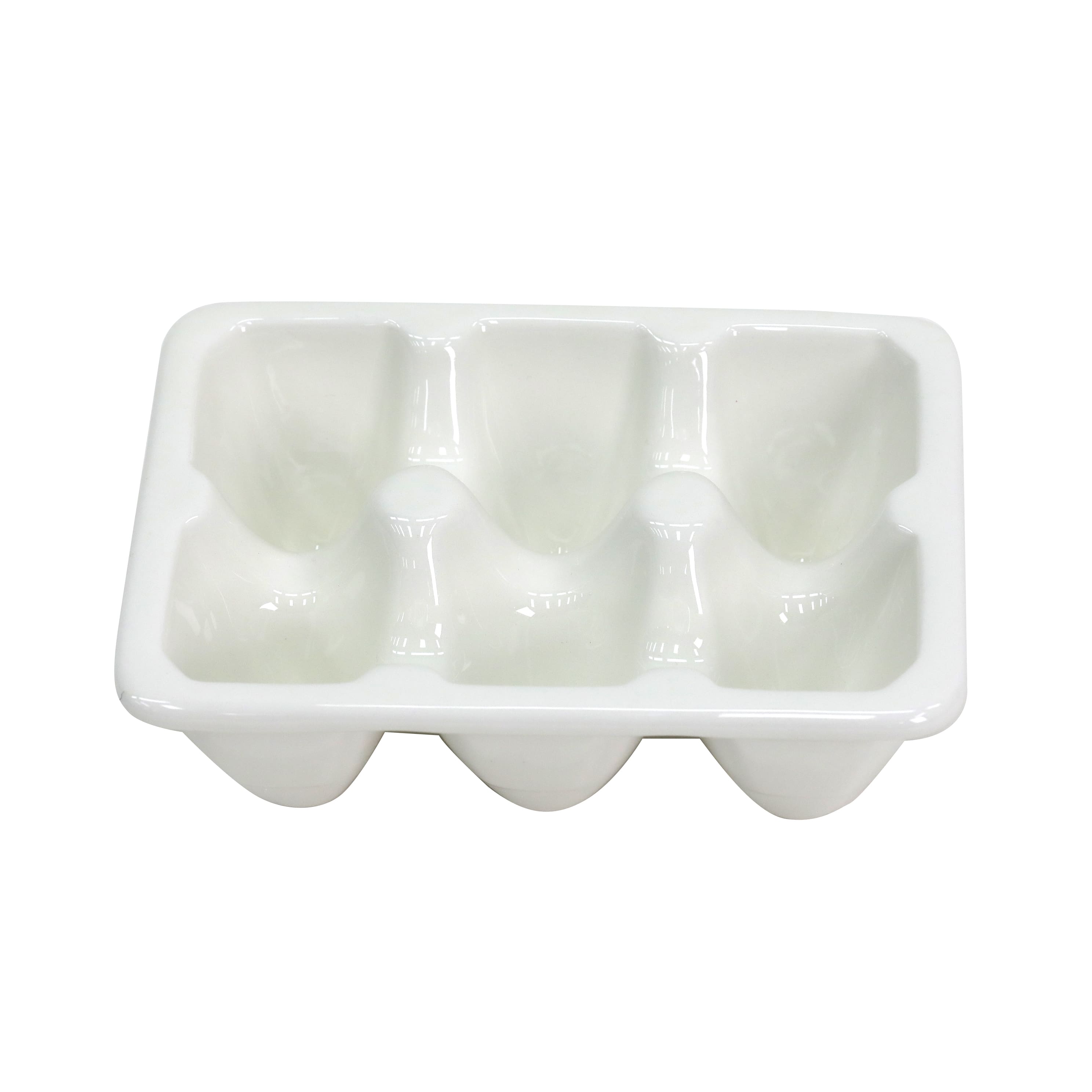 6.5&#x22; White Ceramic Egg Crate by Celebrate It&#xAE;
