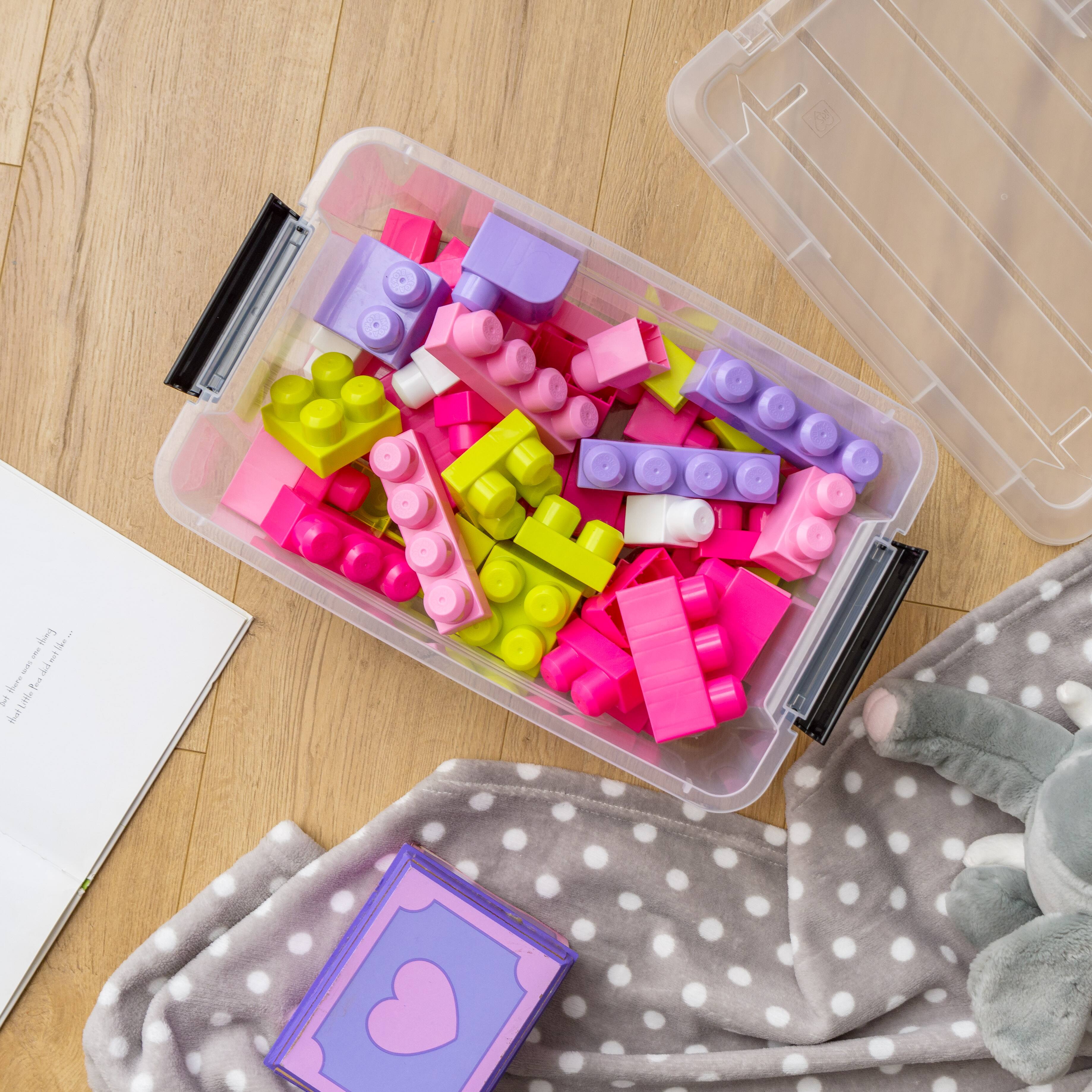 IRIS® 13.5qt. Buckled Clear Boxes with Clear Buckle Lids, 6ct.