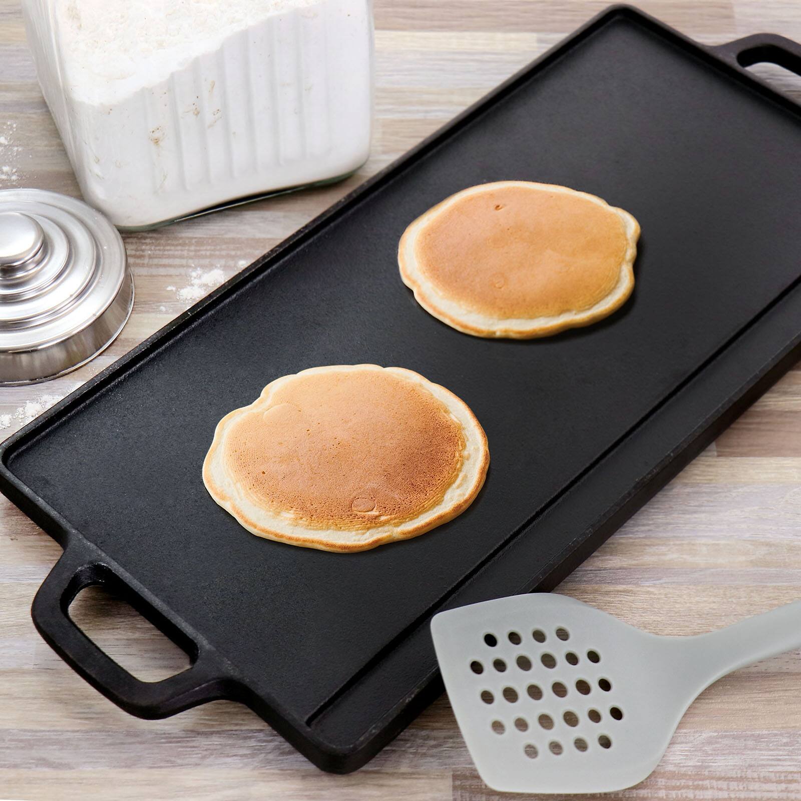 Oster Castaway Pre-Seasoned 18" x 9" Cast Iron Reversible Griddle