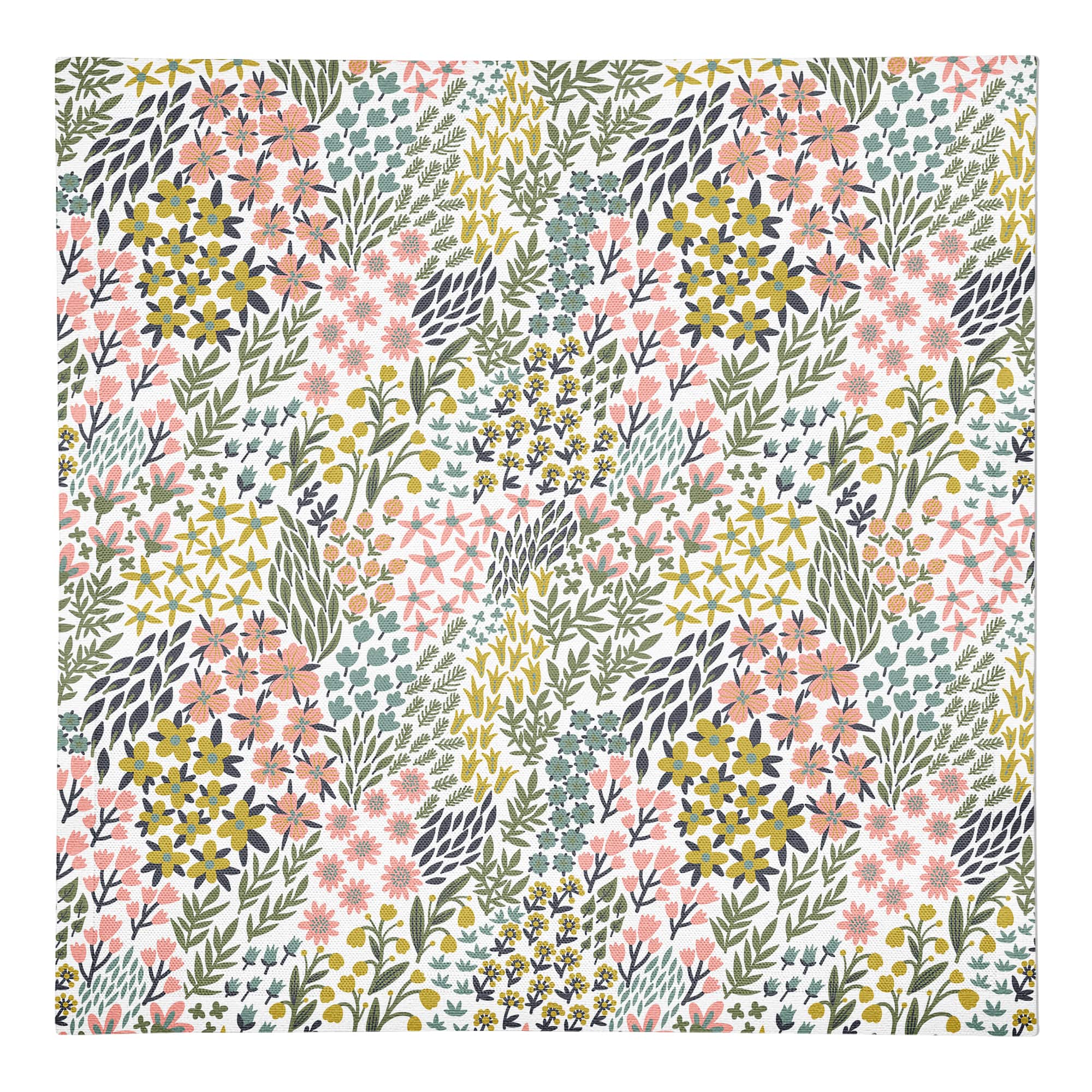 Funky Floral 10&#x22; x 10&#x22; Cotton Twill Napkin