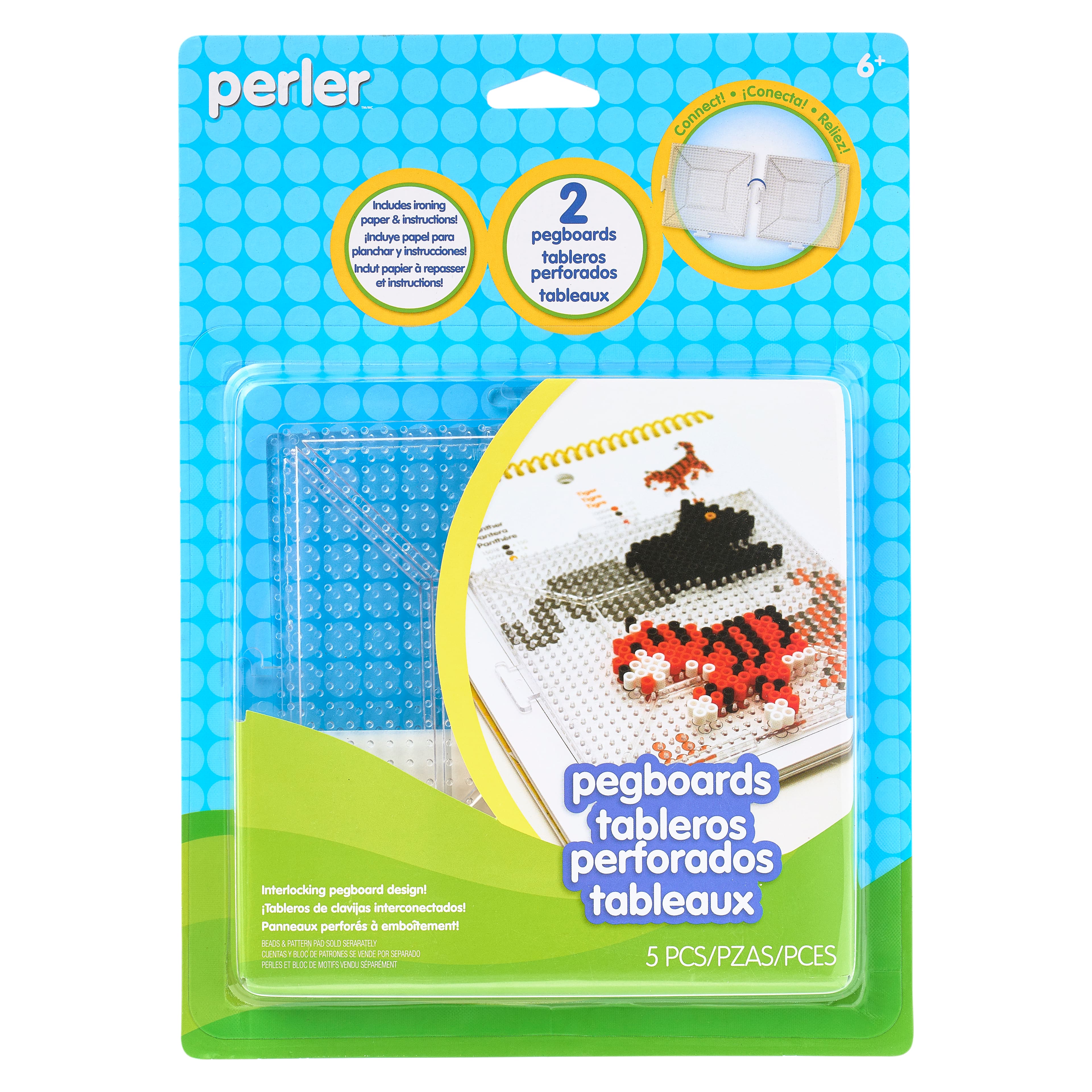 Perler® Large Clear Pegboards 2-pk.