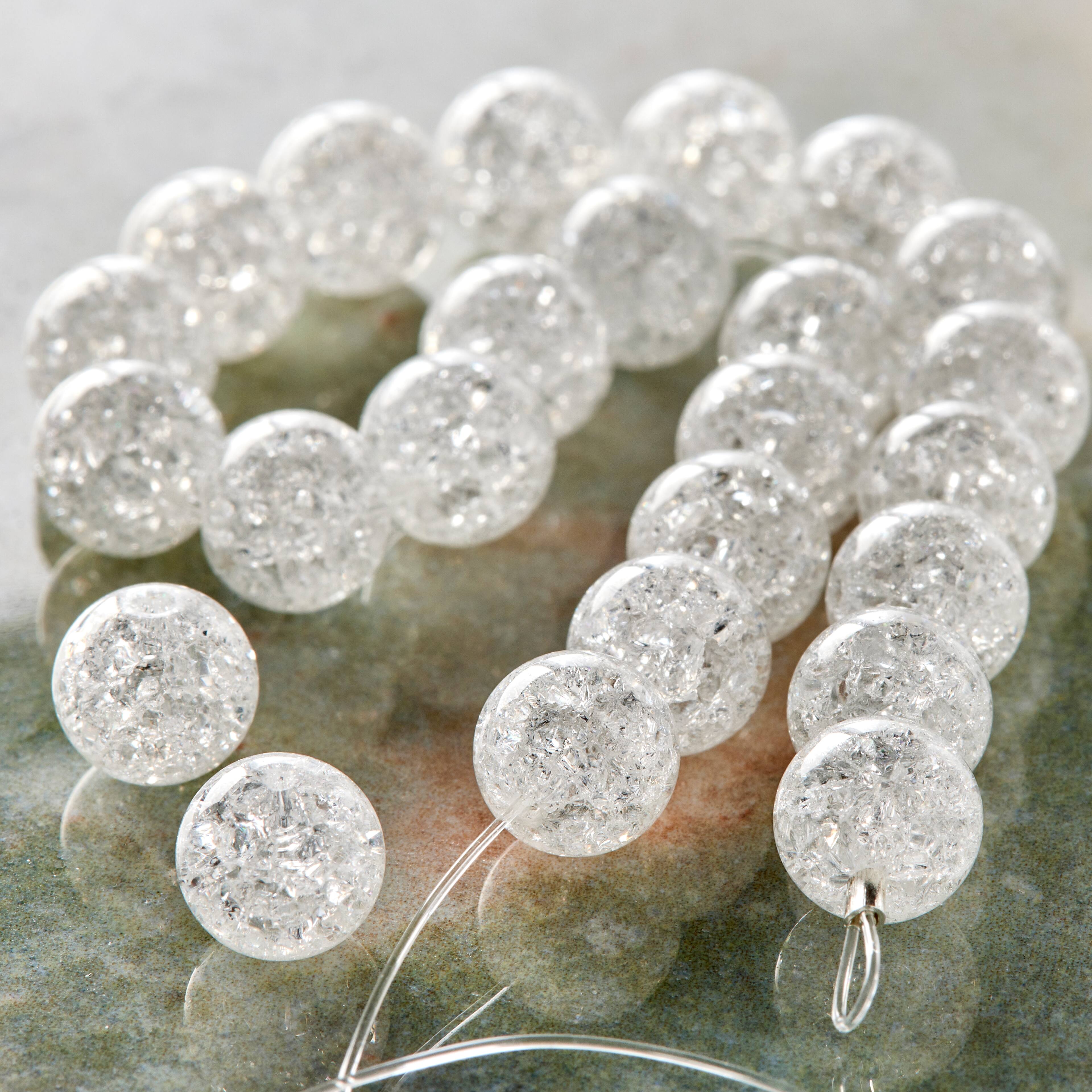 12 Pack: Crystal Quartz Round Beads, 8mm by Bead Landing™