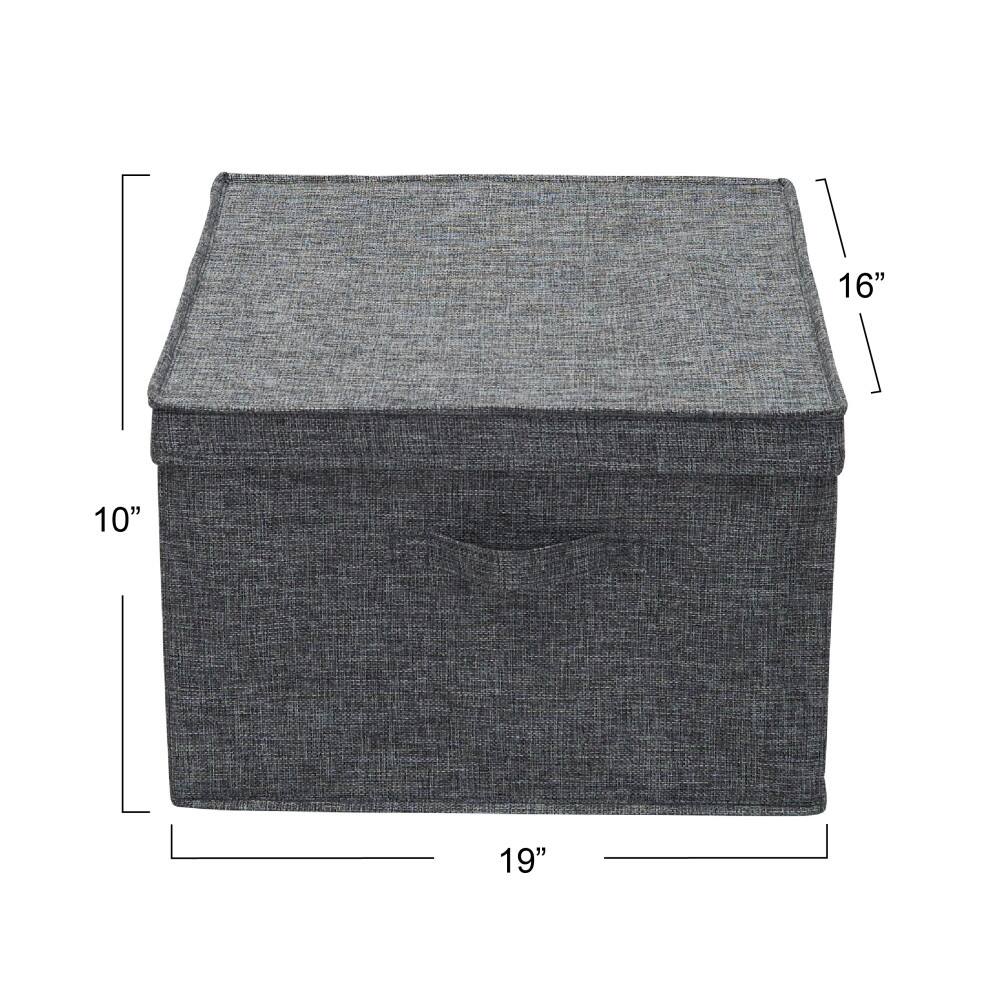 Household Essentials Fabric Storage Bin with Lid, 2ct.