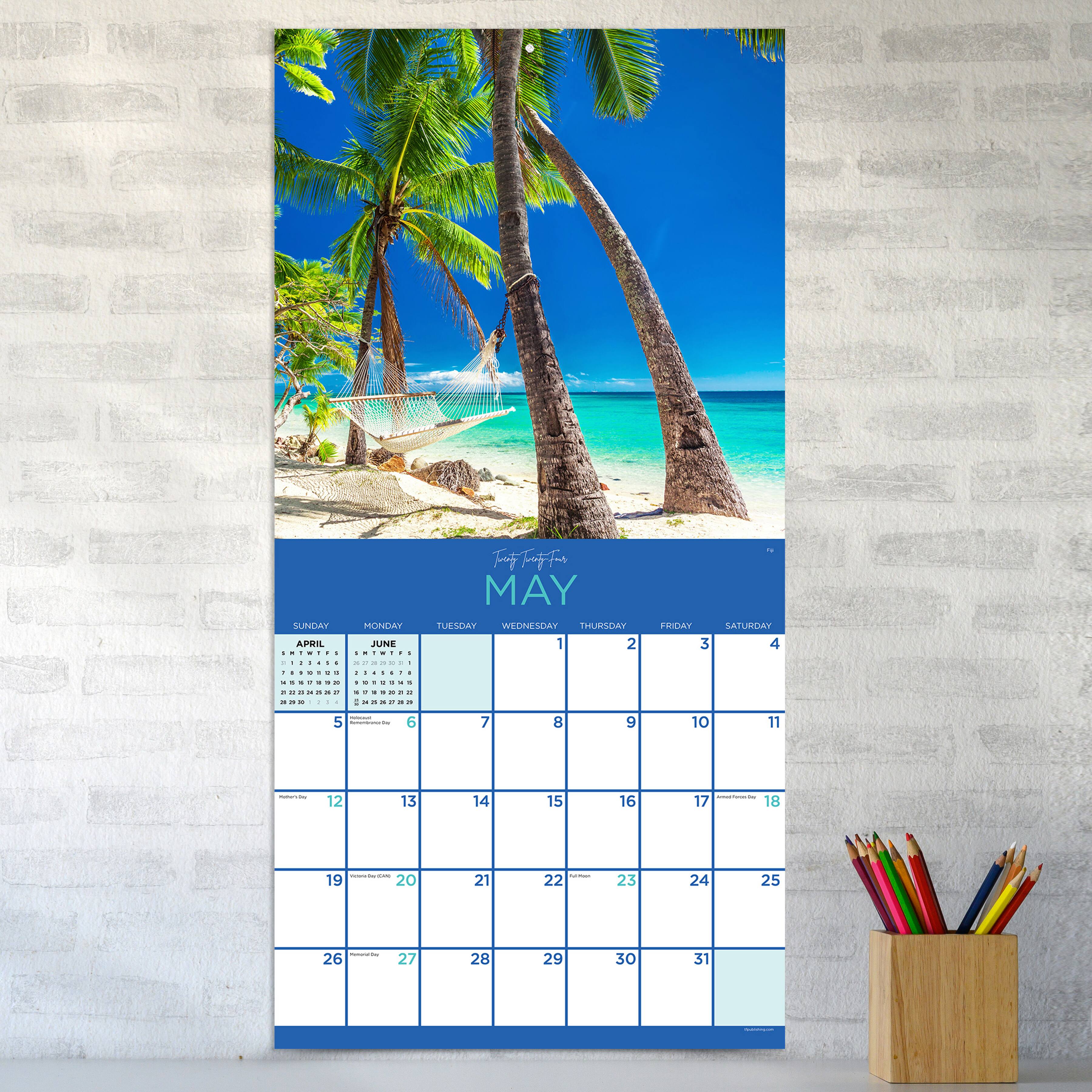 TF Publishing 2024 Tropical Escapes Wall Calendar