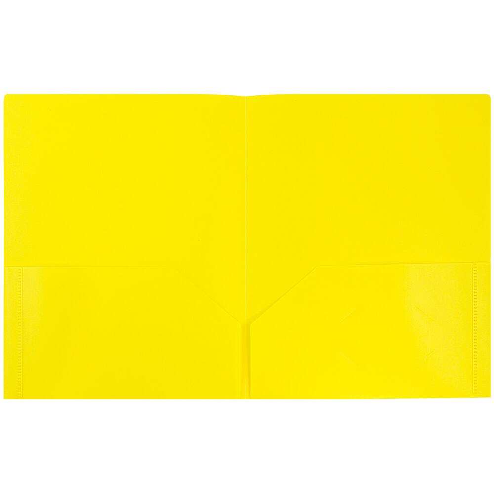 JAM Paper 9.5&#x22; x 11.5&#x22; Plastic 2 Pocket School POP Folders, 6ct.