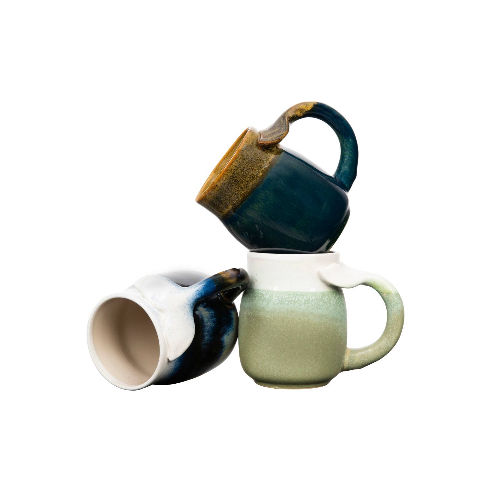 Hello Honey&#xAE; Ceramic Mugs with Whale Tail Shaped Handle, 3ct.