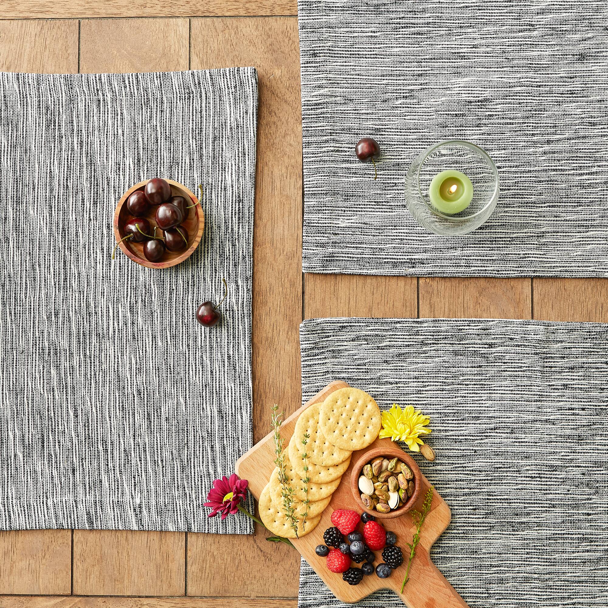 DII® Tonal Recycled Cotton Slubby Rib Placemats, 6ct.
