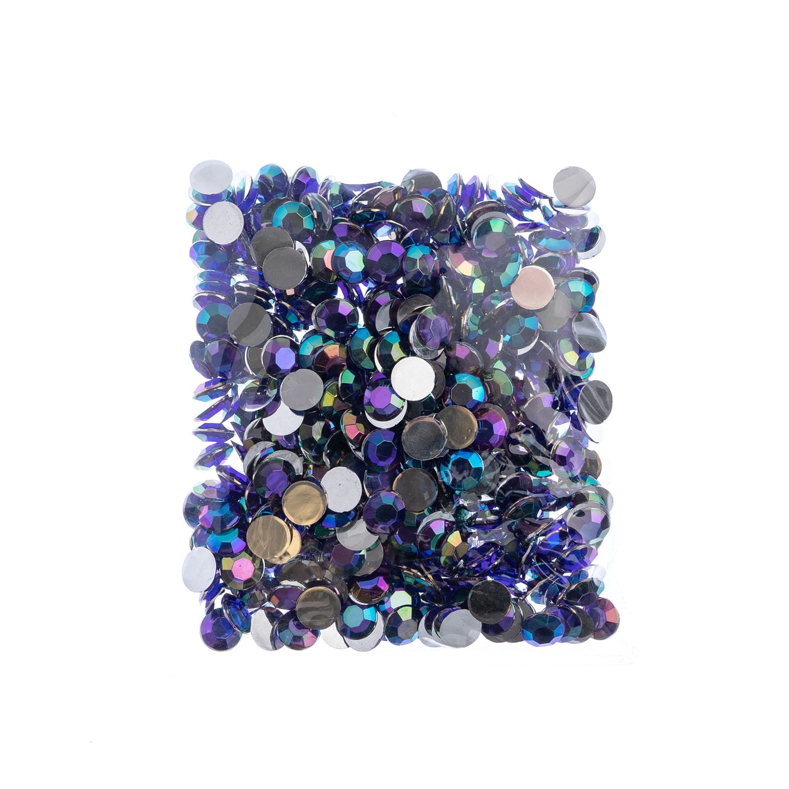 John Bead Acrylic Round Flat Back Rhinestones, 10mm
