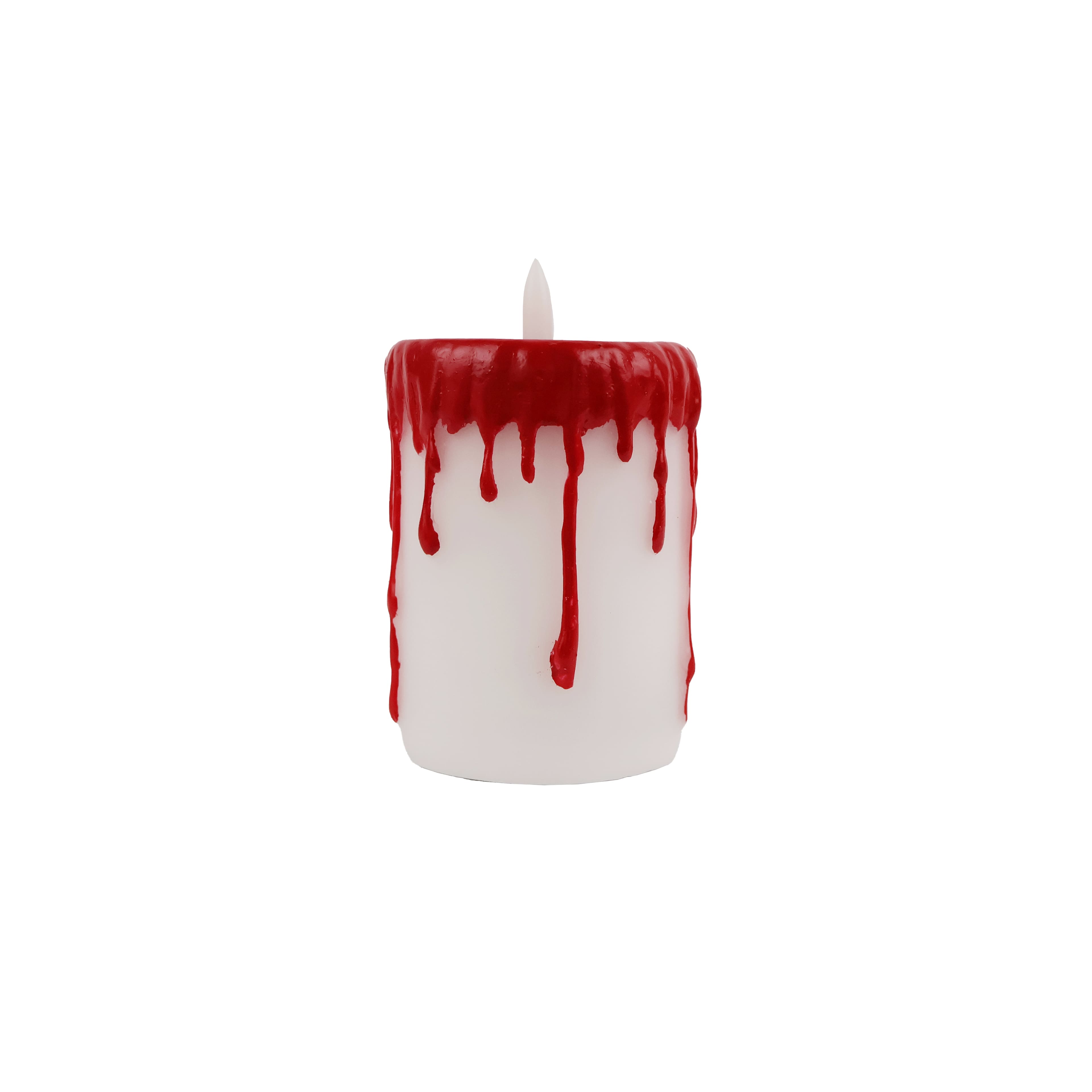 3&#x22; x 4&#x22; Red Dripping LED Wax Pillar Candle by Ashland&#xAE;