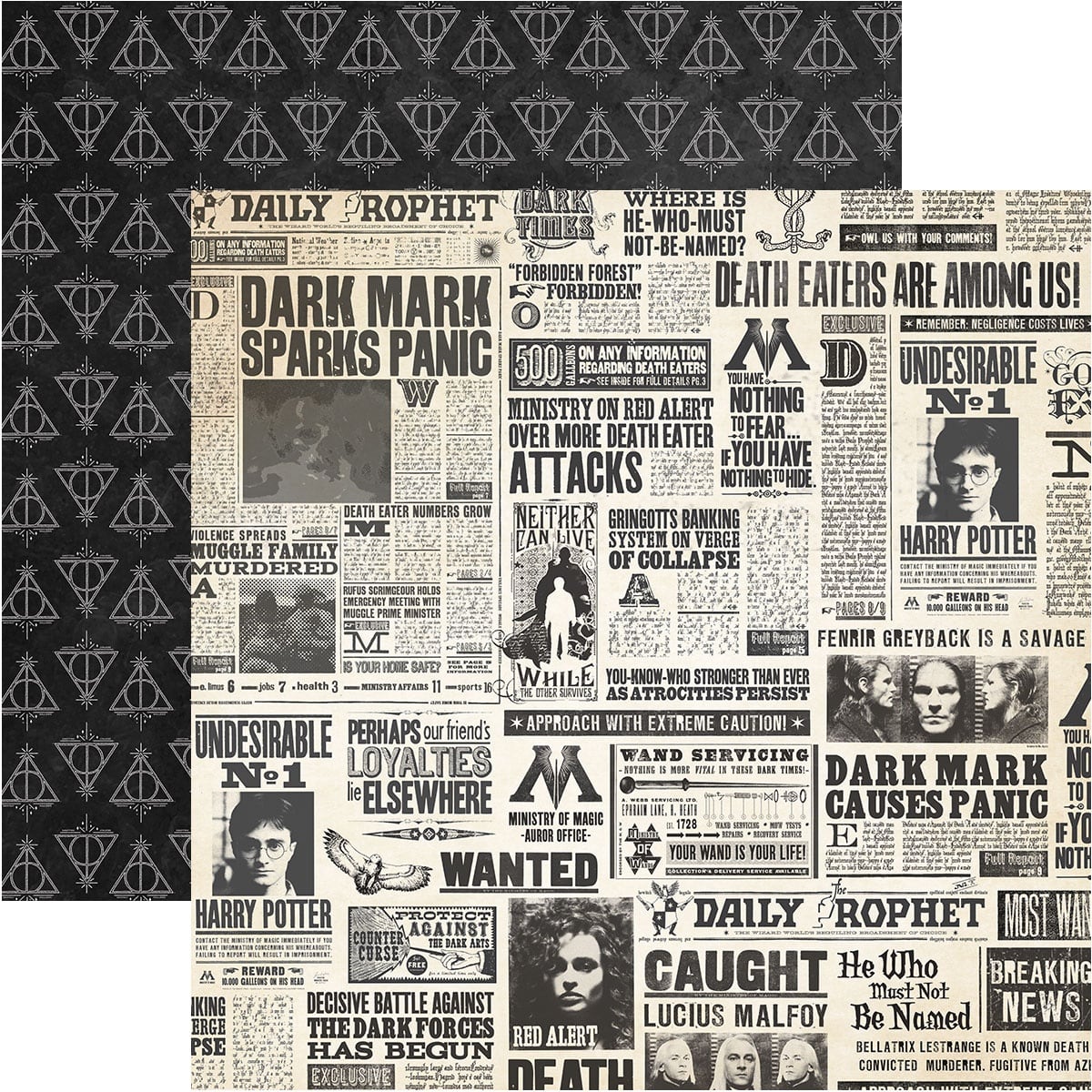 Paper House&#xAE; Harry Potter Newspaper Double-Sided 12&#x22; x 12&#x22; Cardstock, 15 Sheets