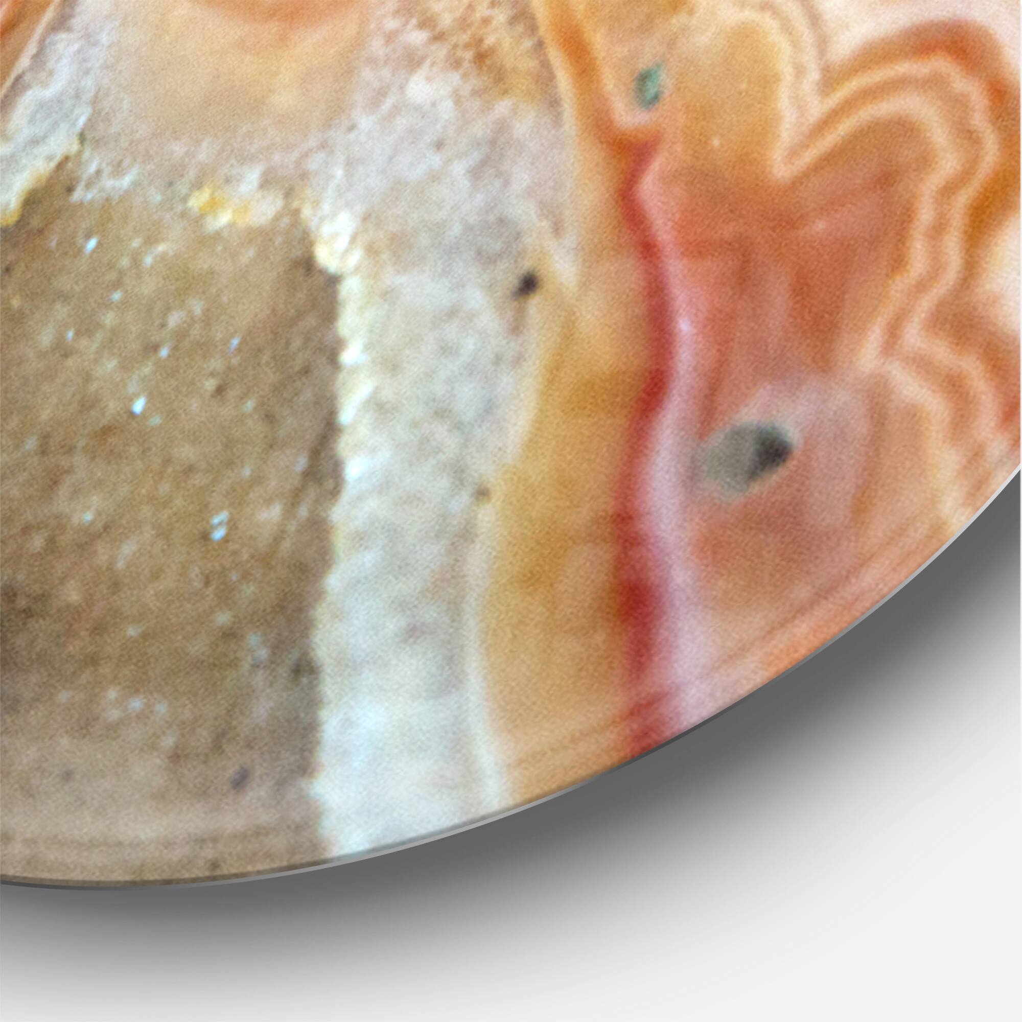 Designart 'Strips And Ovals On Agate Modern Wall Clock