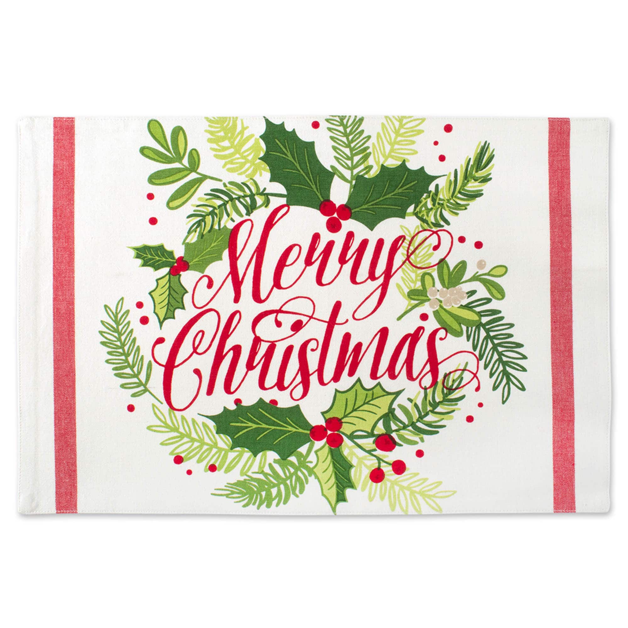 DII&#xAE; Merry Christmas Print Placemats, 6ct.