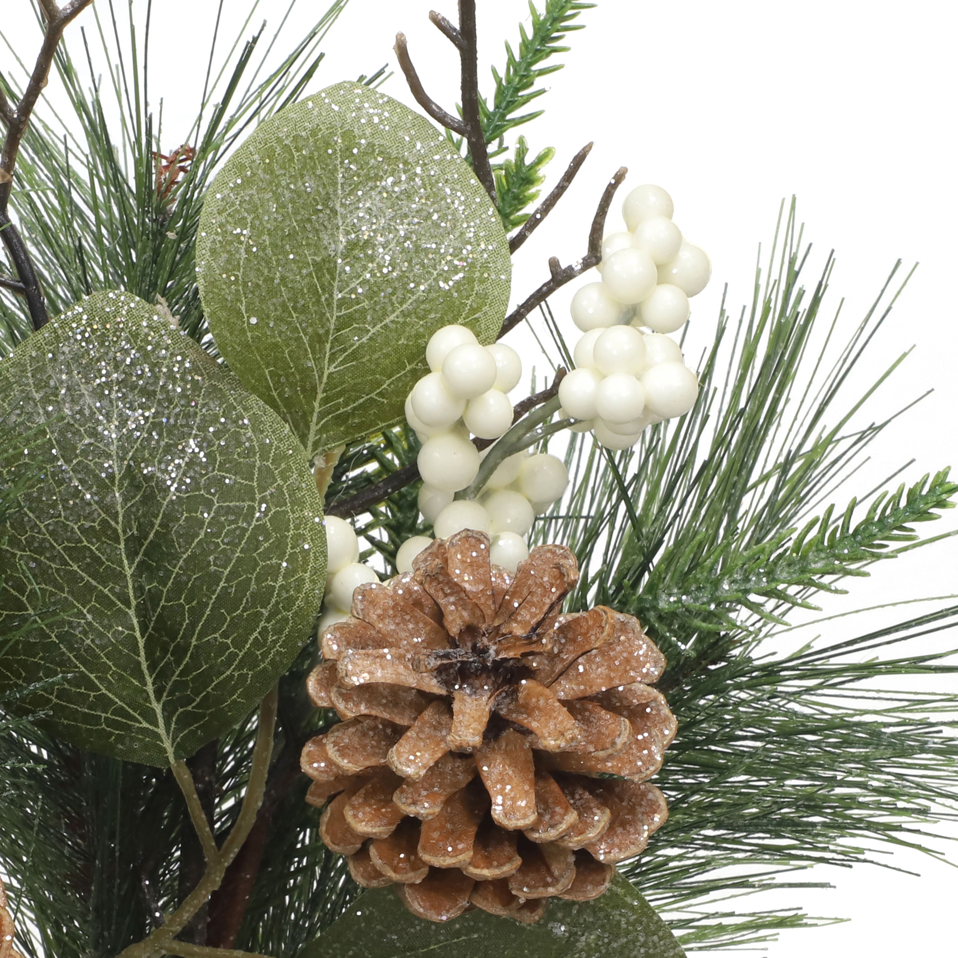 16" White Berry & Pine Deluxe Bush by Ashland®