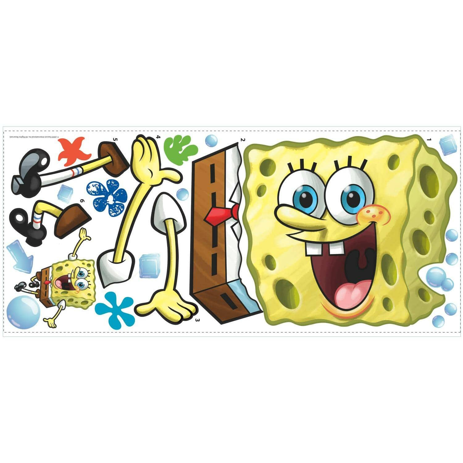 RoomMates Spongebob Peel &#x26; Stick Giant Wall Decal