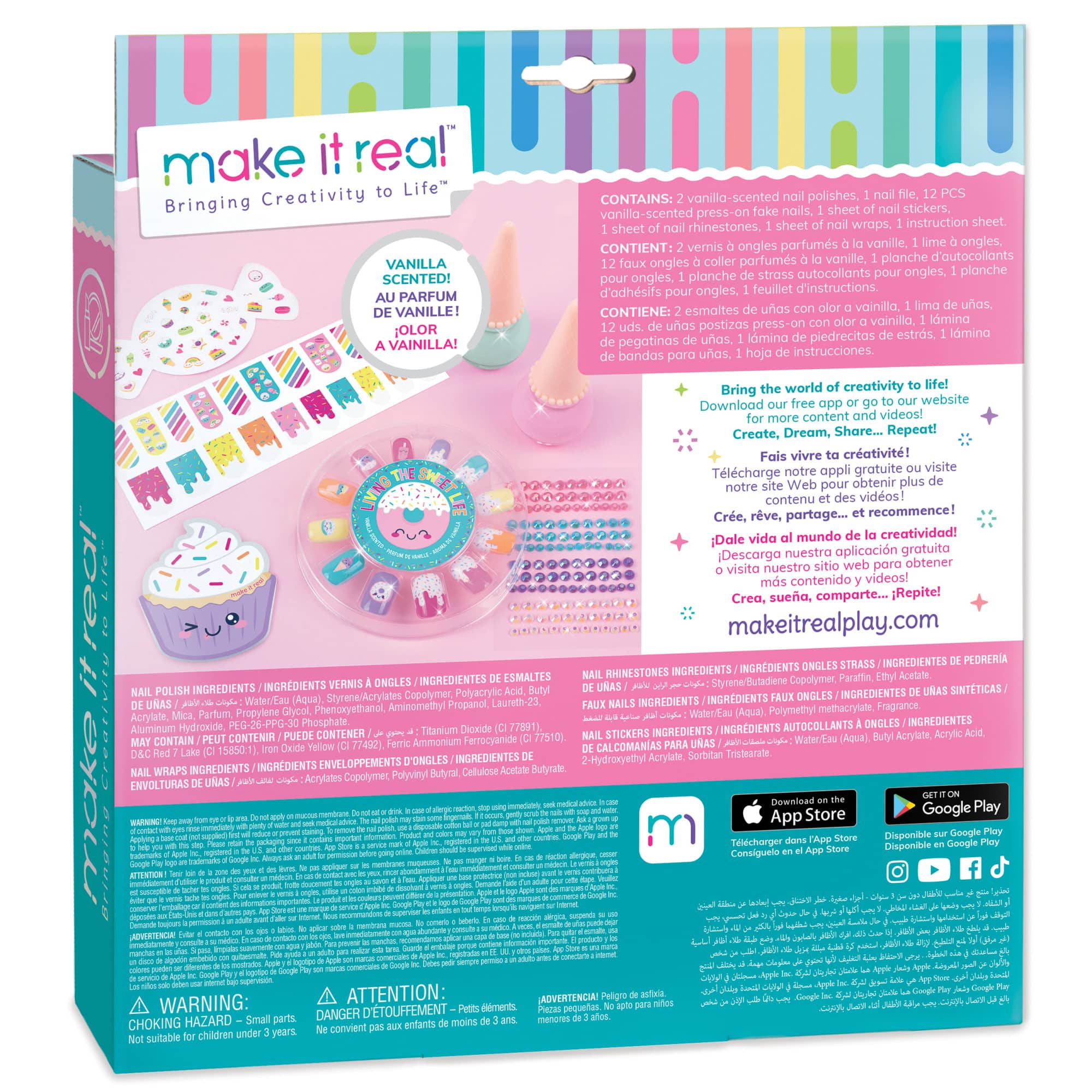 Make It Real&#x2122; Vanilla Scented DIY Nail Candy Art Kit