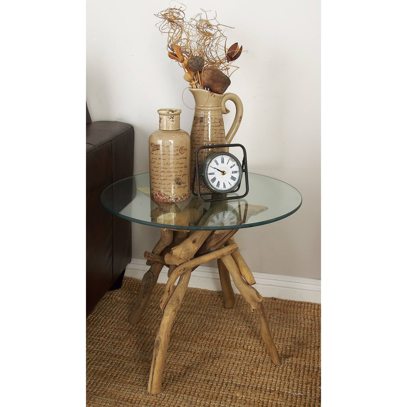 24" Brown Rustic Wood Accent Table Michaels