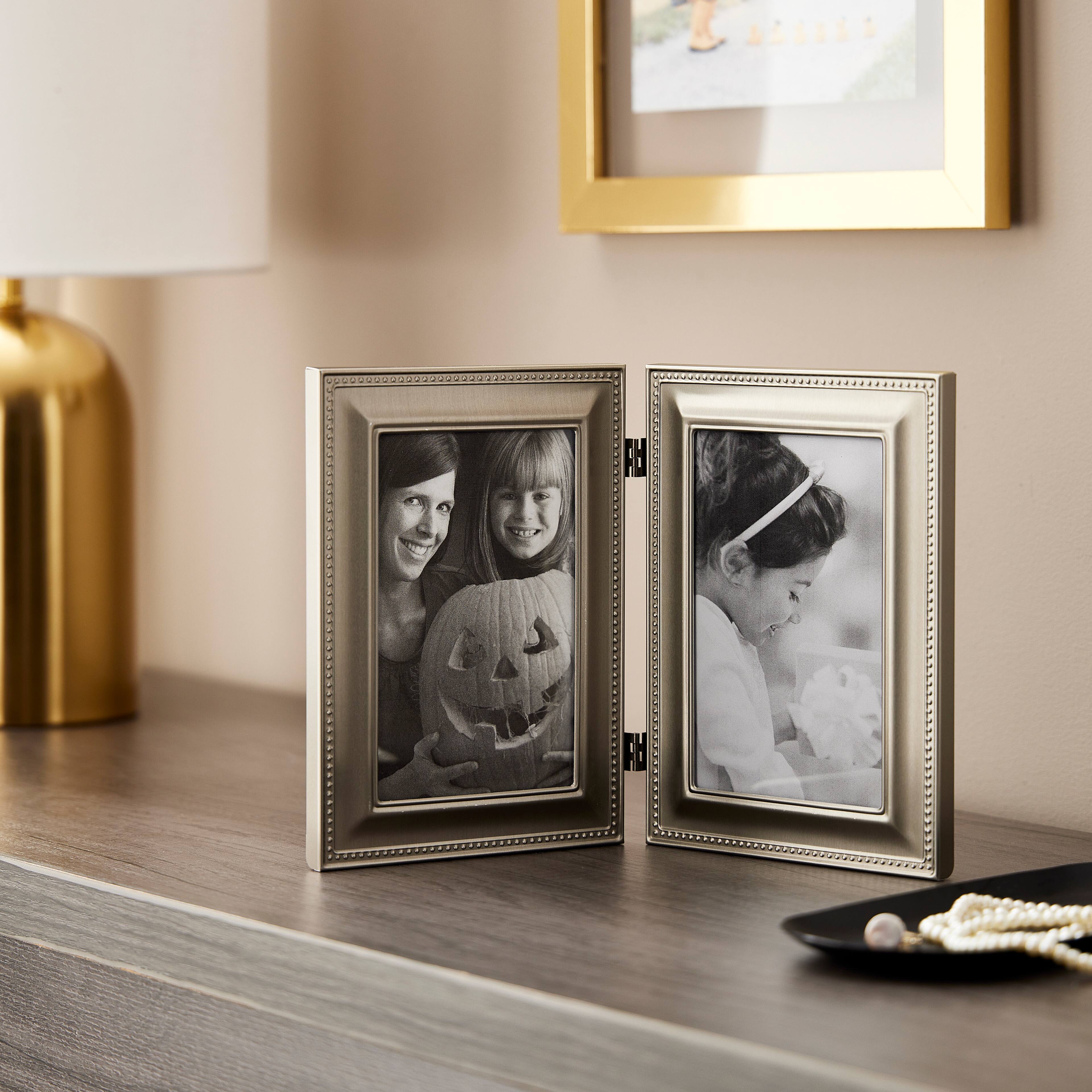 12 Pack: Antique Pewter, 4" x 6", Hinged Frame Simply Essentials™ By Studio Décor®