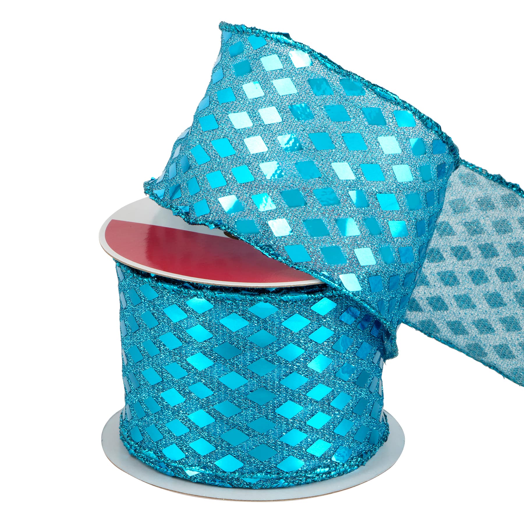 2.5&#x22; x 30ft. Turquoise Disco Wired Metallic Ribbon by Celebrate It&#xAE;