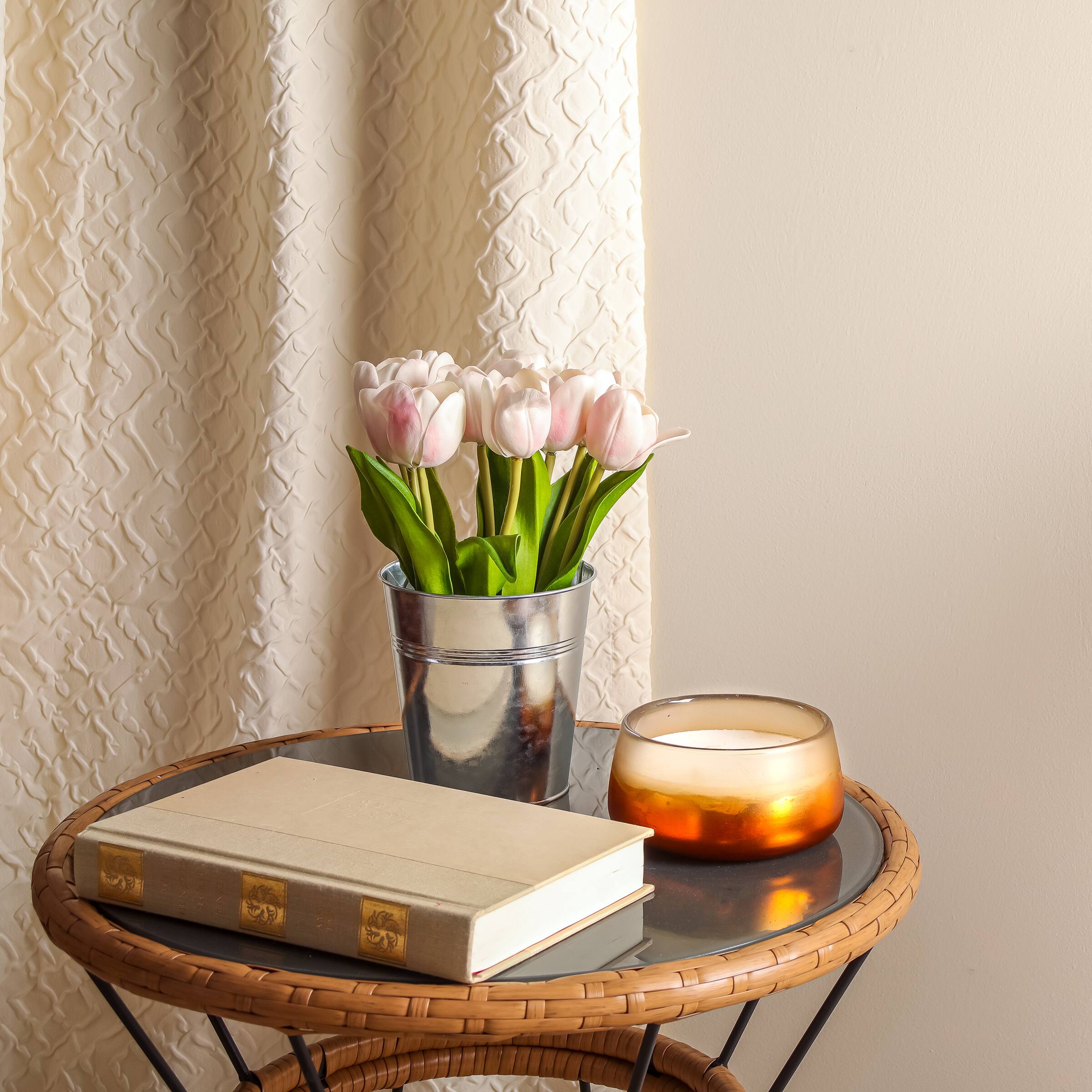 9" Tulip Bouquet in Metal Pot