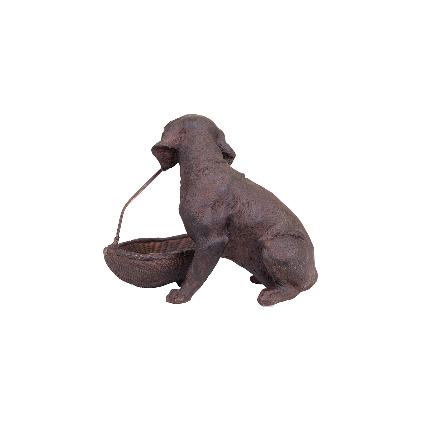 Hello Honey® Resin Sitting Dog Holding Basket