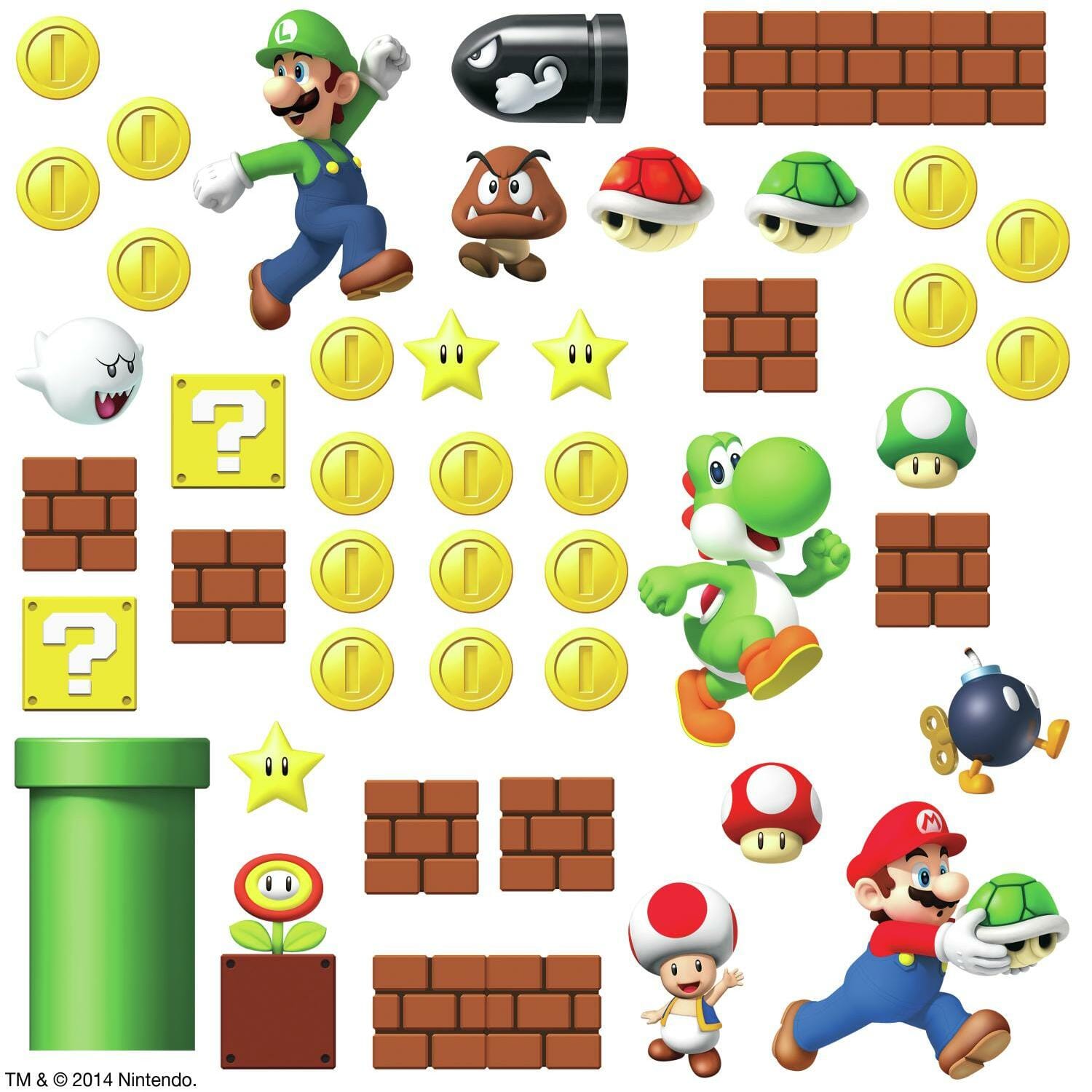 RoomMates Nintendo Super Mario Build A Scene Decals | Michaels