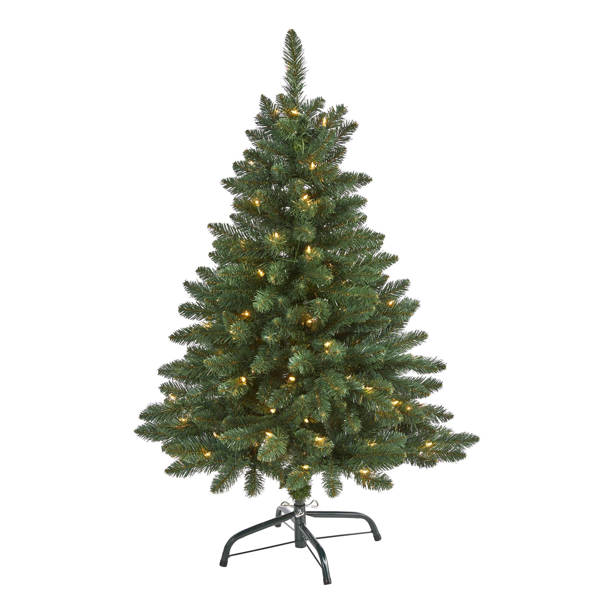 4ft. Pre-Lit Northern Rocky Spruce Artificial Christmas Tree, Clear LED Lights