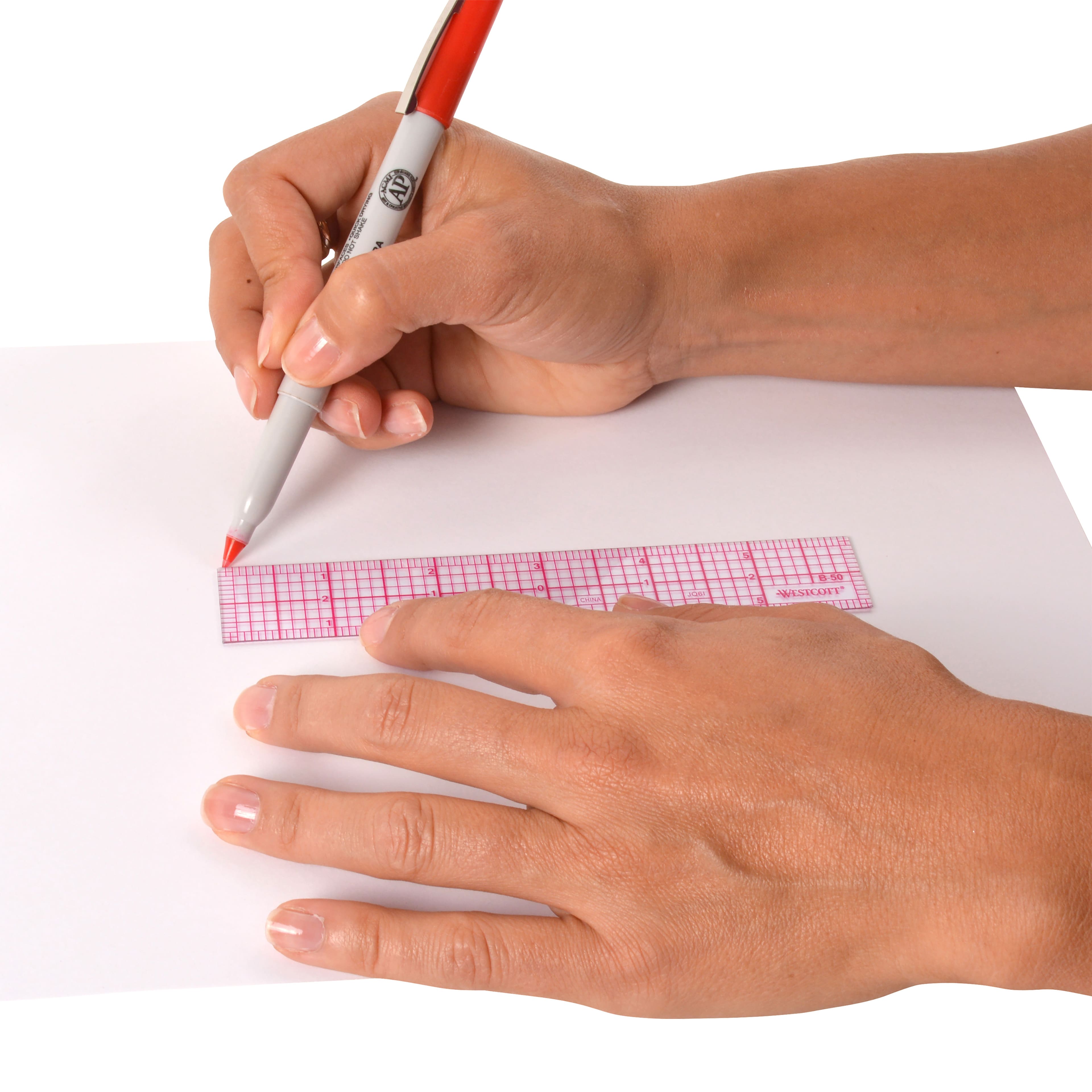 Westcott® 8ths Clear Beveled Ruler