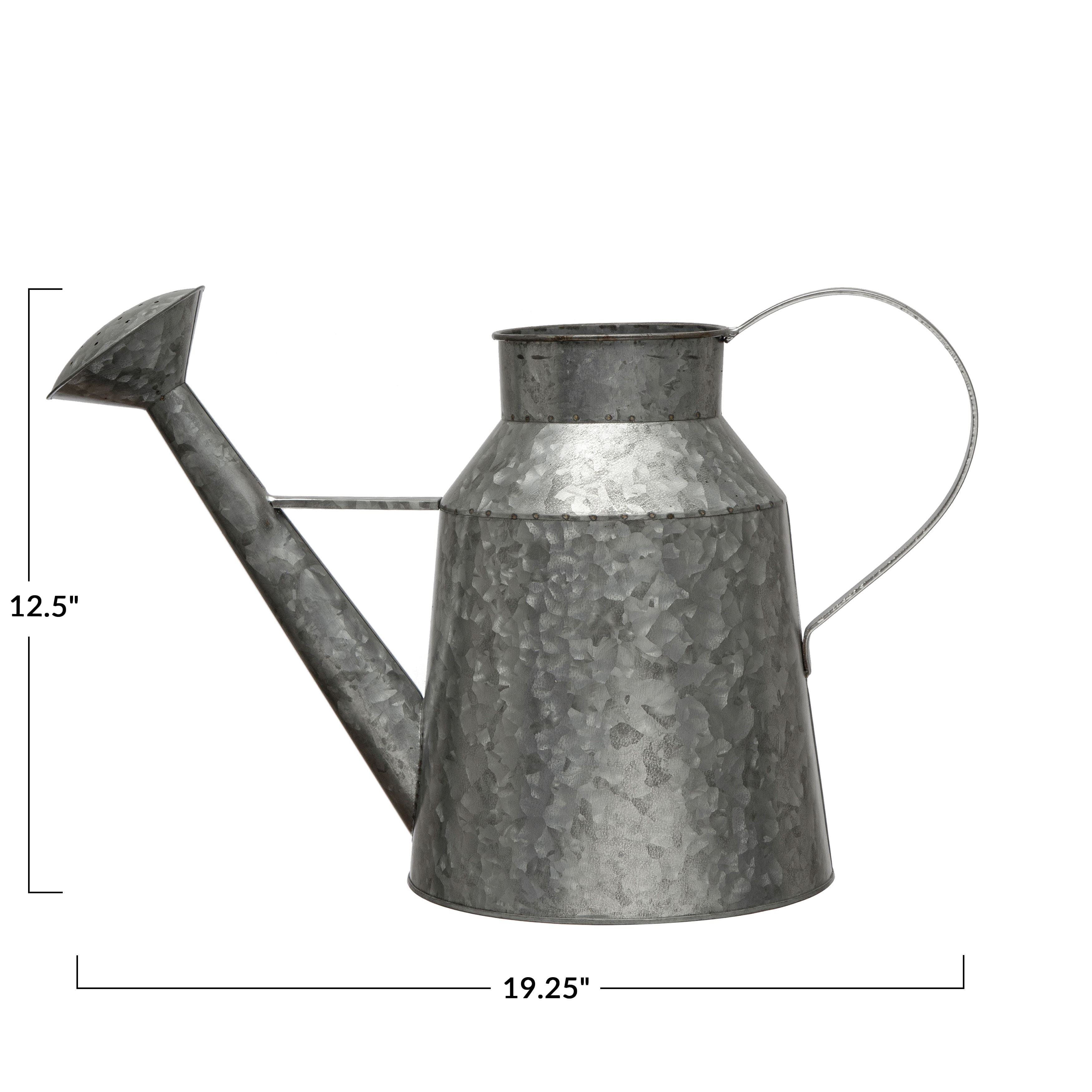 12.5&#x22; Galvanized Metal Watering Can