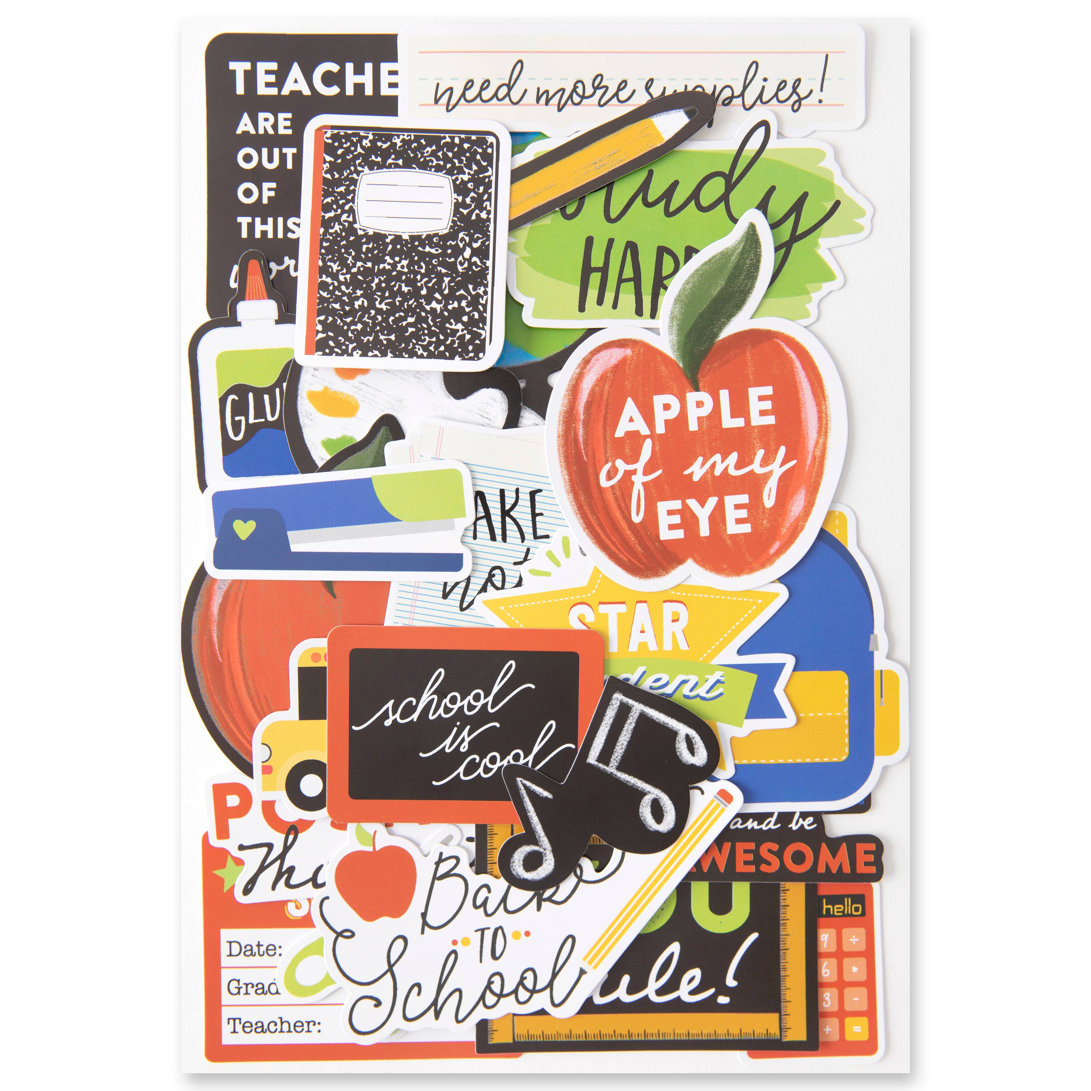 12 Pack: School Die Cut Stickers by Recollections™