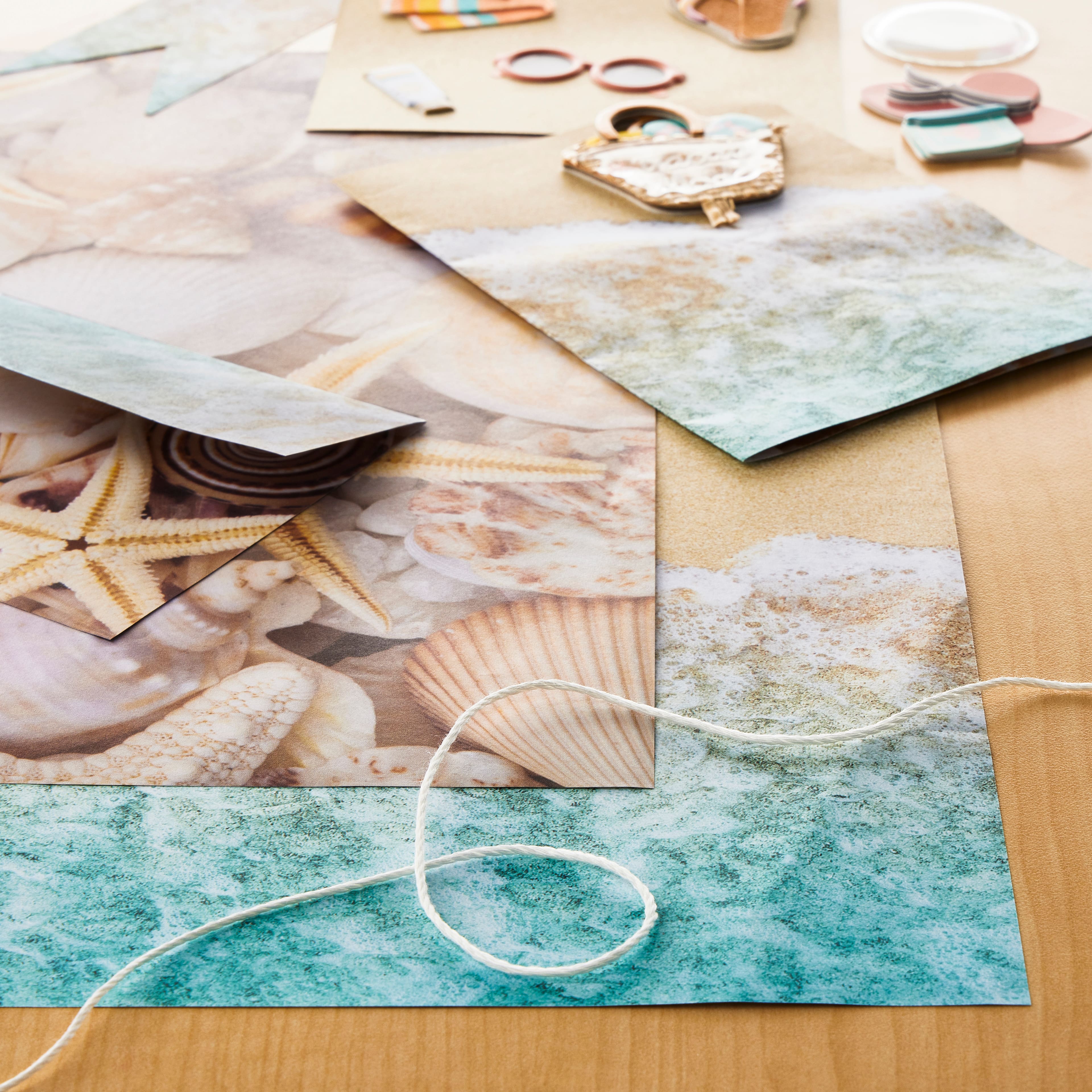 Seashell &#x26; Beach Double-Sided Cardstock by Recollections&#x2122;, 12&#x22; x 12&#x22;