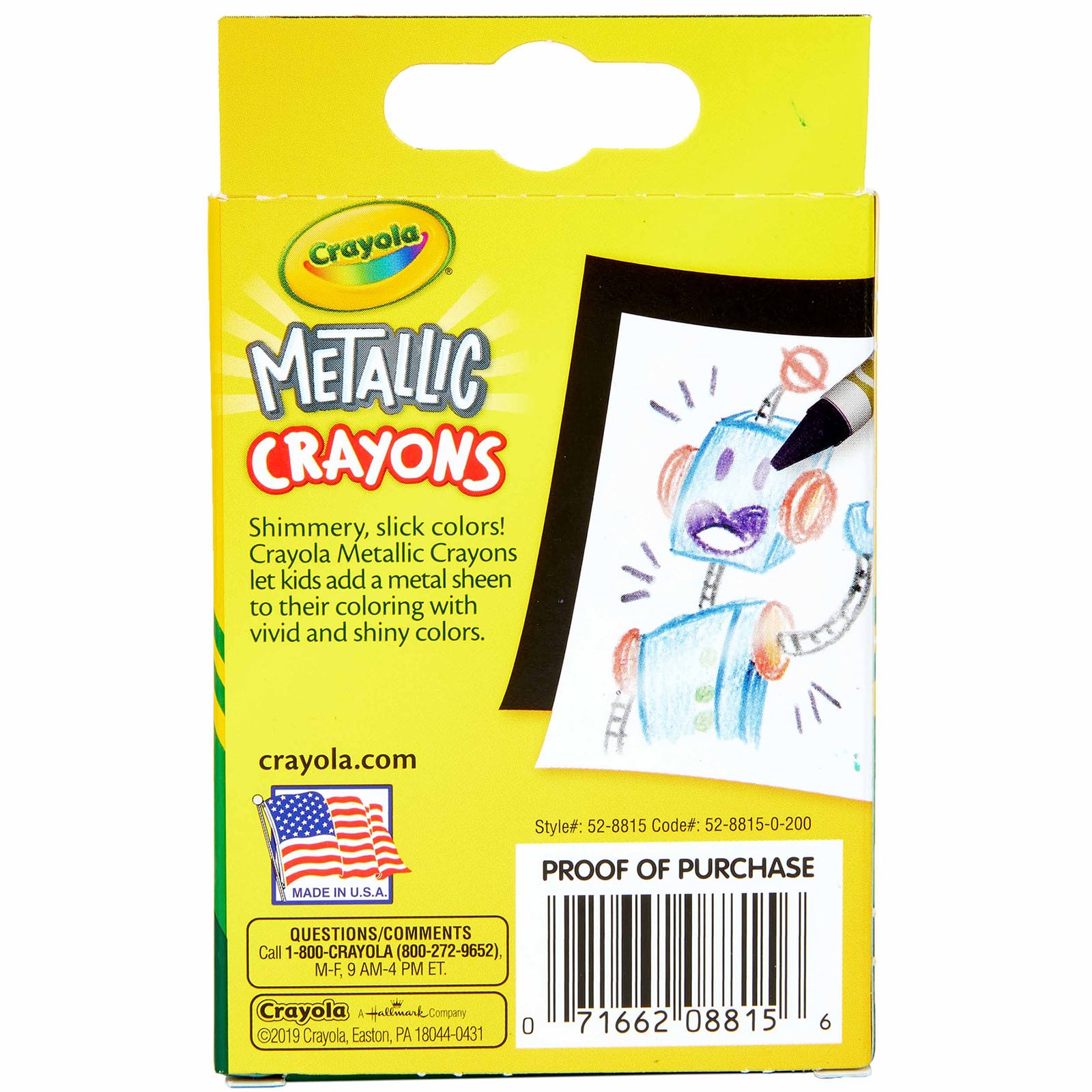 6 Packs: 24 ct. (144) Crayola® Metallic Crayons