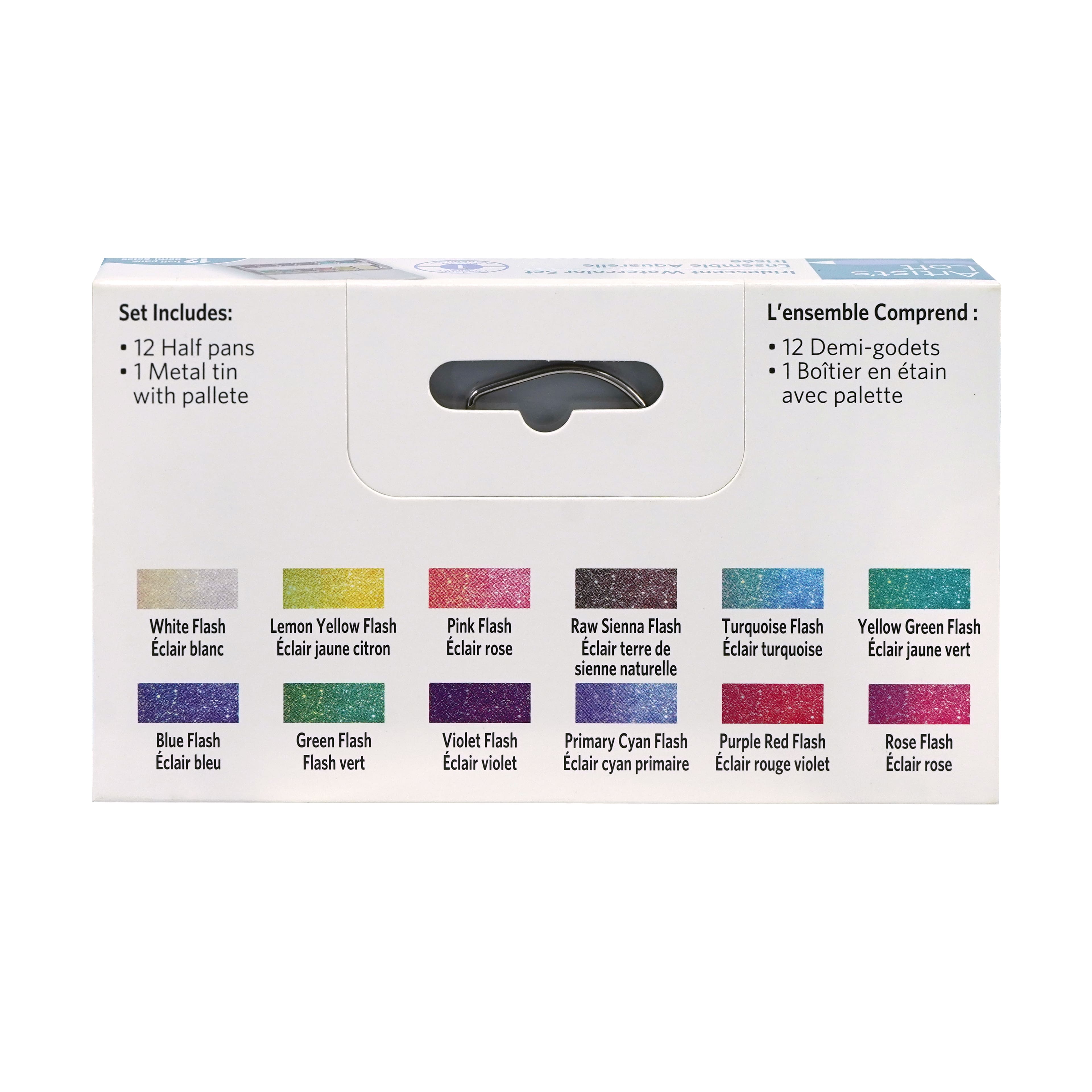 6 Pack: 12 Half Pans Iridescent Watercolor Set by Artist's Loft™
