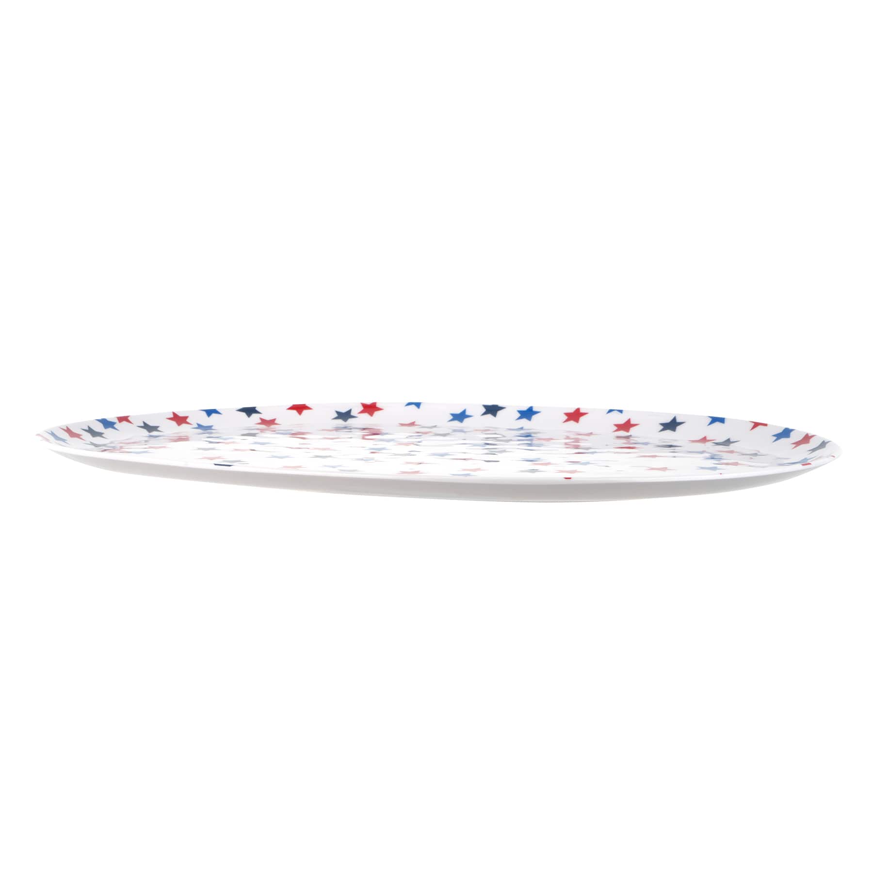 14" Red, White & Blue Patriotic Stars Melamine Tray by Celebrate It®