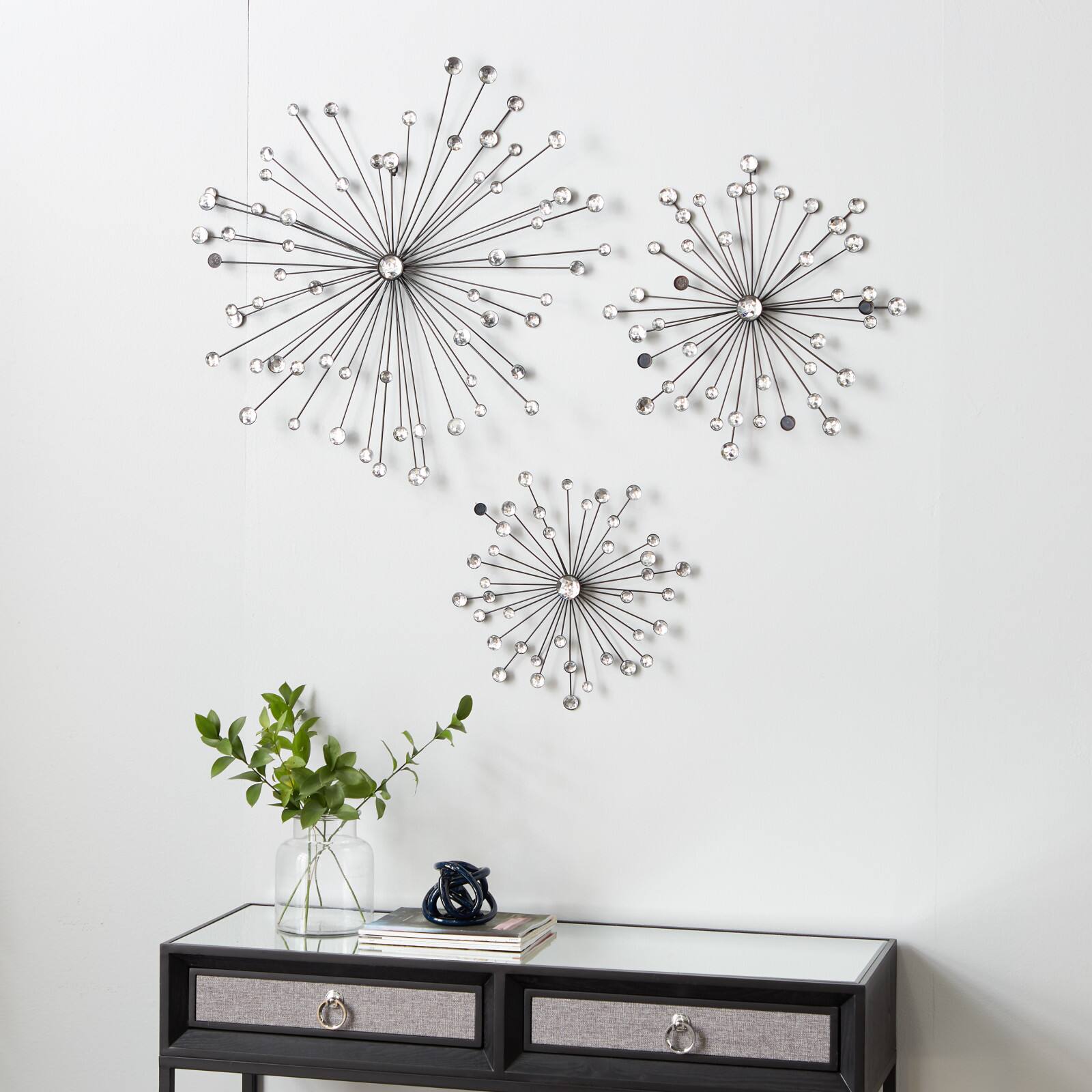 Clear Acrylic Starburst Glam Wall Decor Set