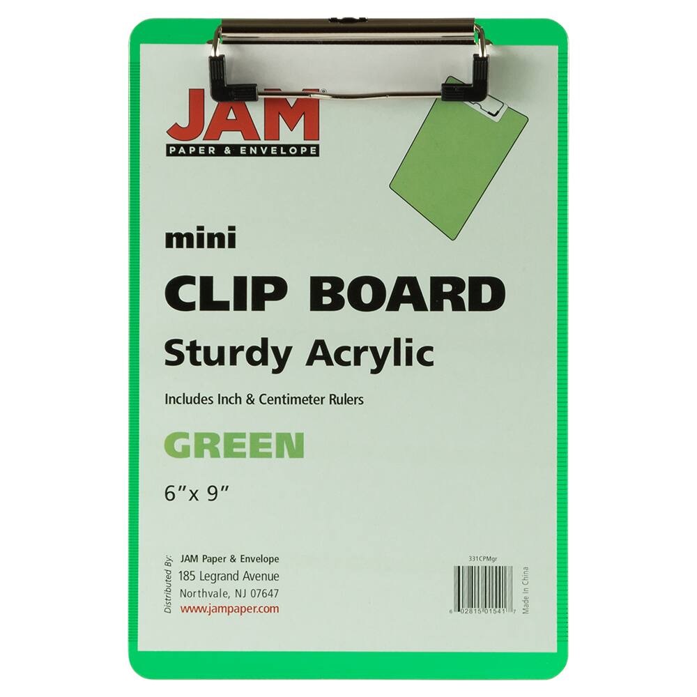 JAM Paper Mini Plastic Memo Clipboards, 12ct.