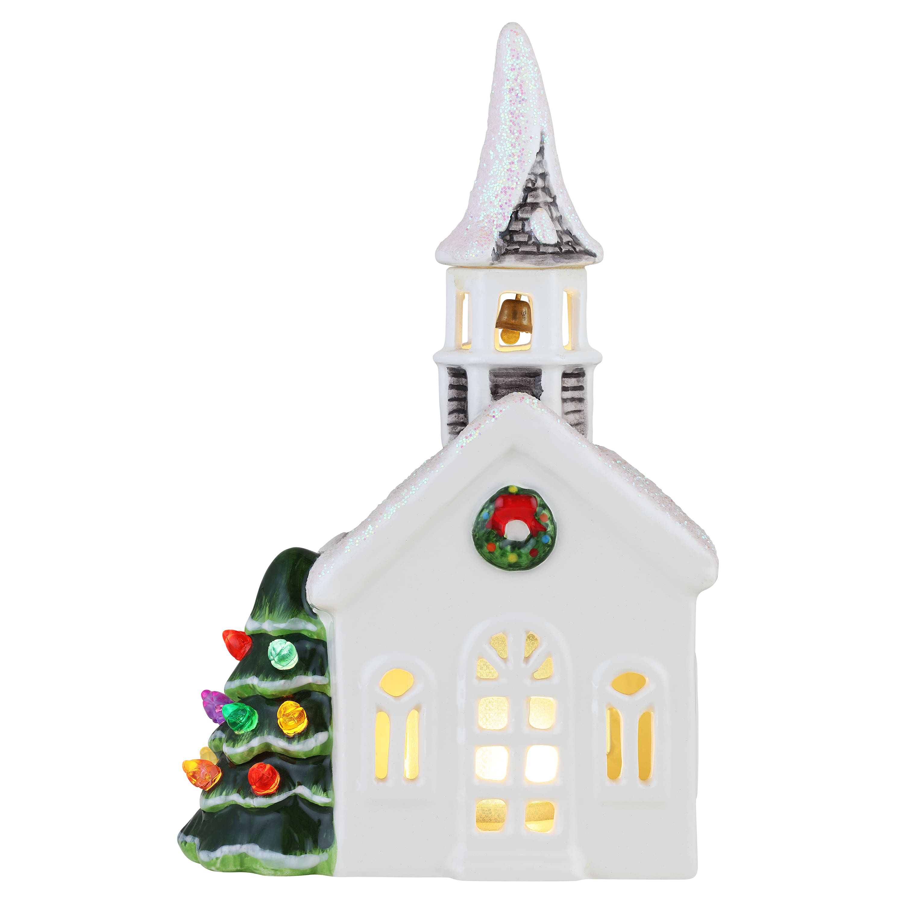 8" LED Nostalgic Ceramic Village Church
