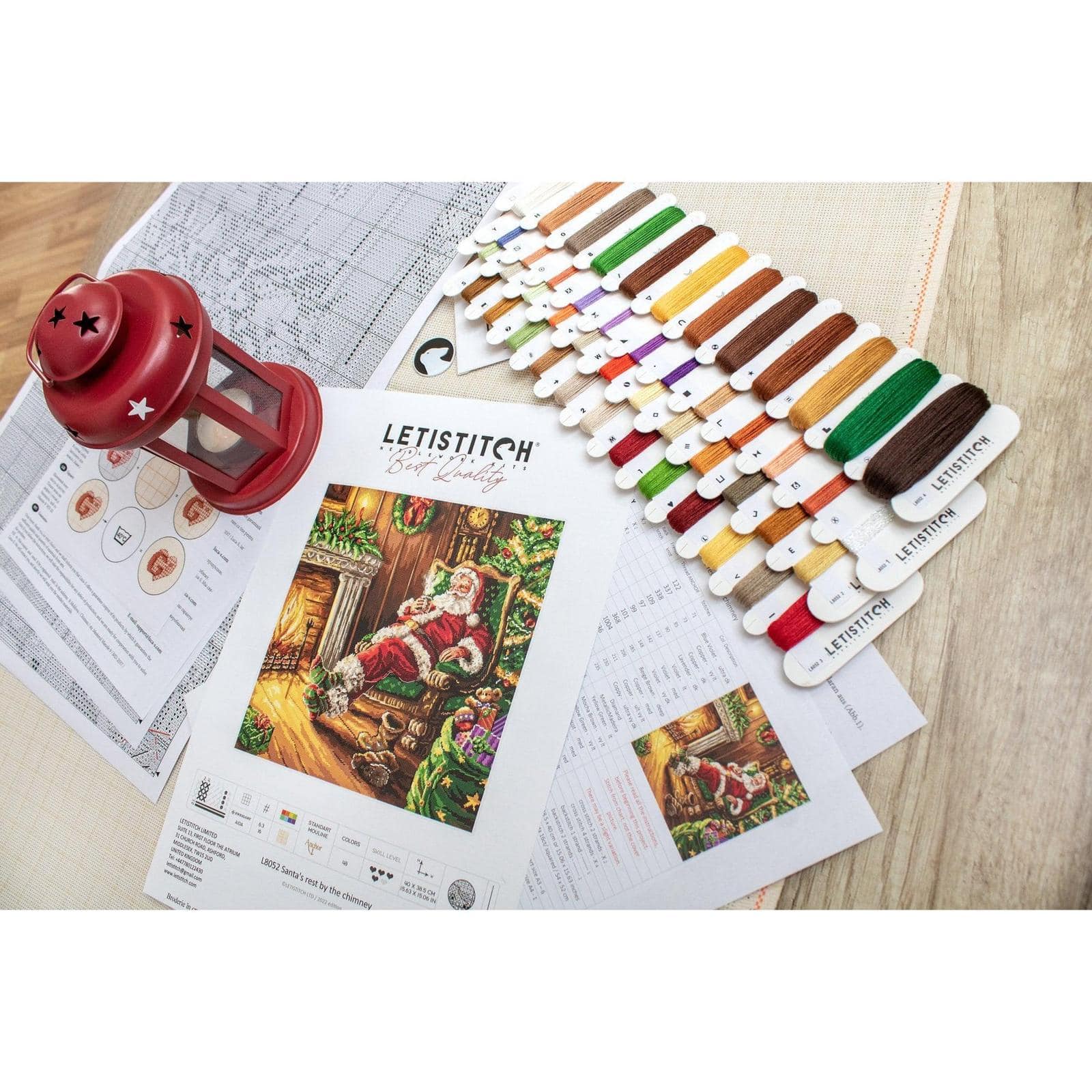 Letistitch Santa's Rest by the Chimney Counted Cross Stitch Kit